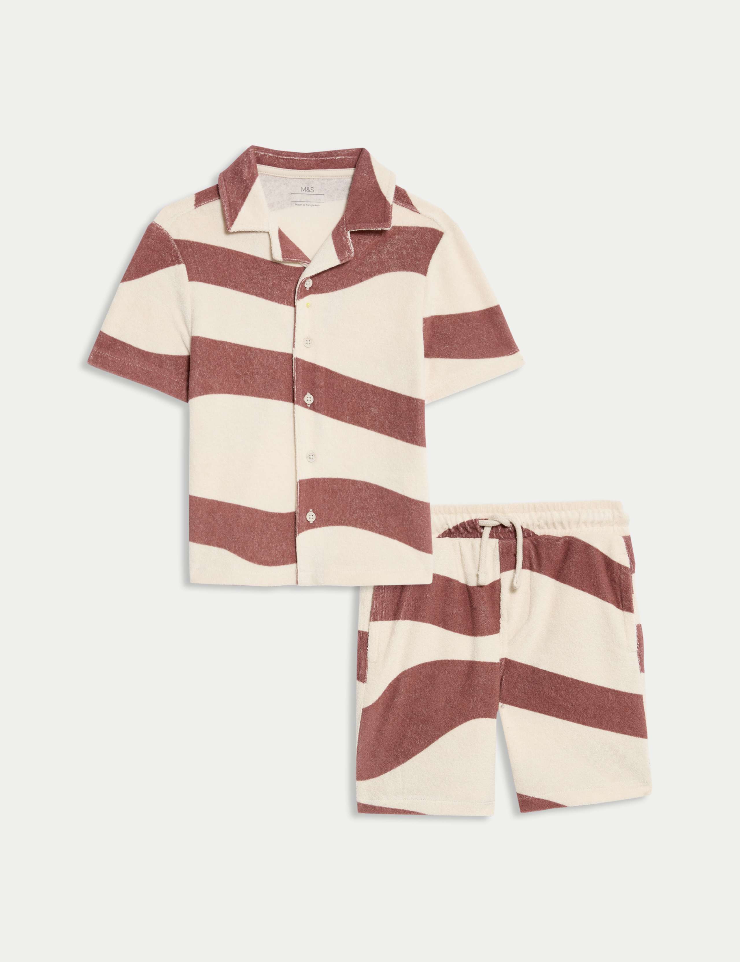 2pc Cotton Rich Wave Shirt and Shorts Set (2-8 Yrs) 2 of 6