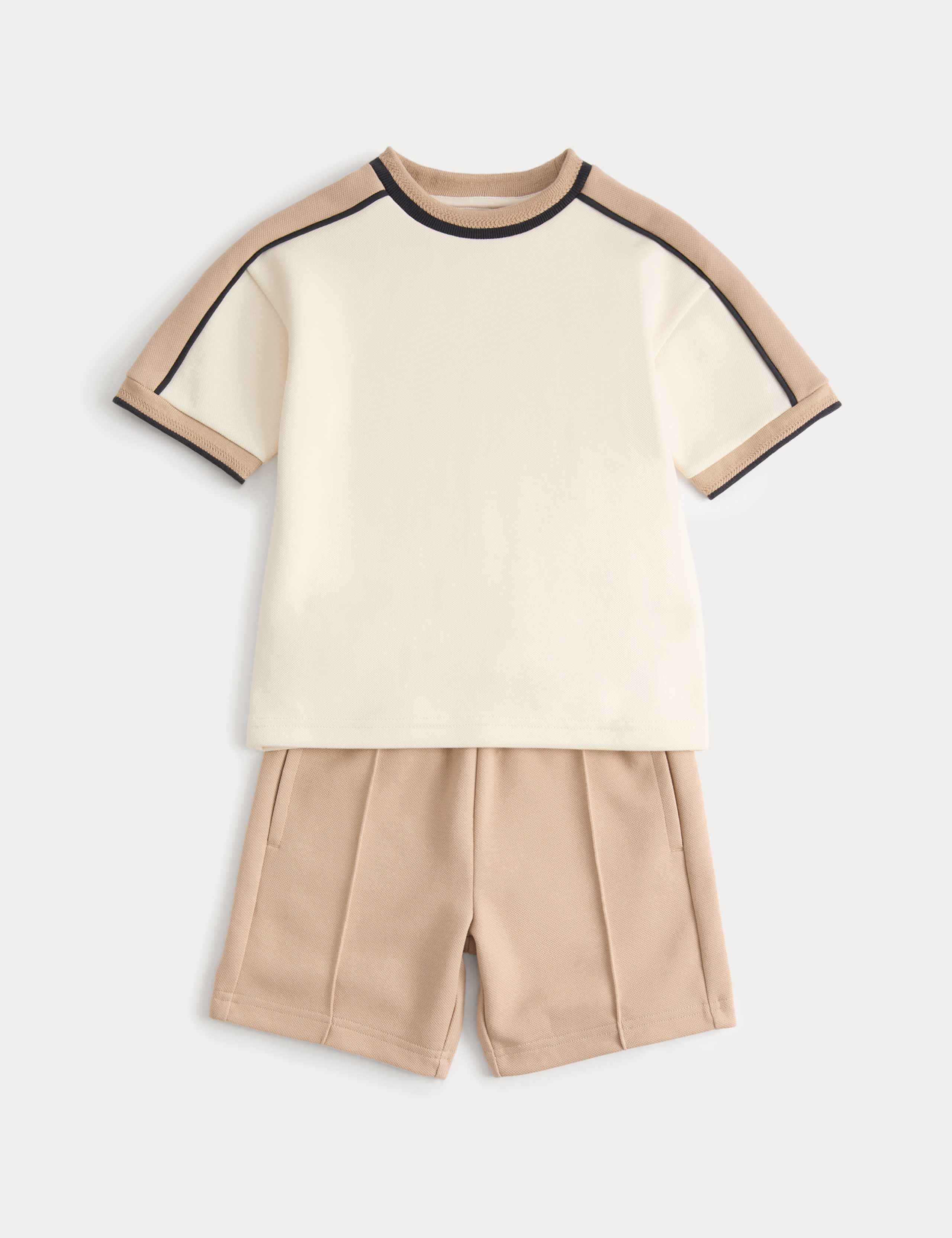 Cotton Blend Pique T-shirt & Short Outfit (2-10 Yrs) 1 of 3