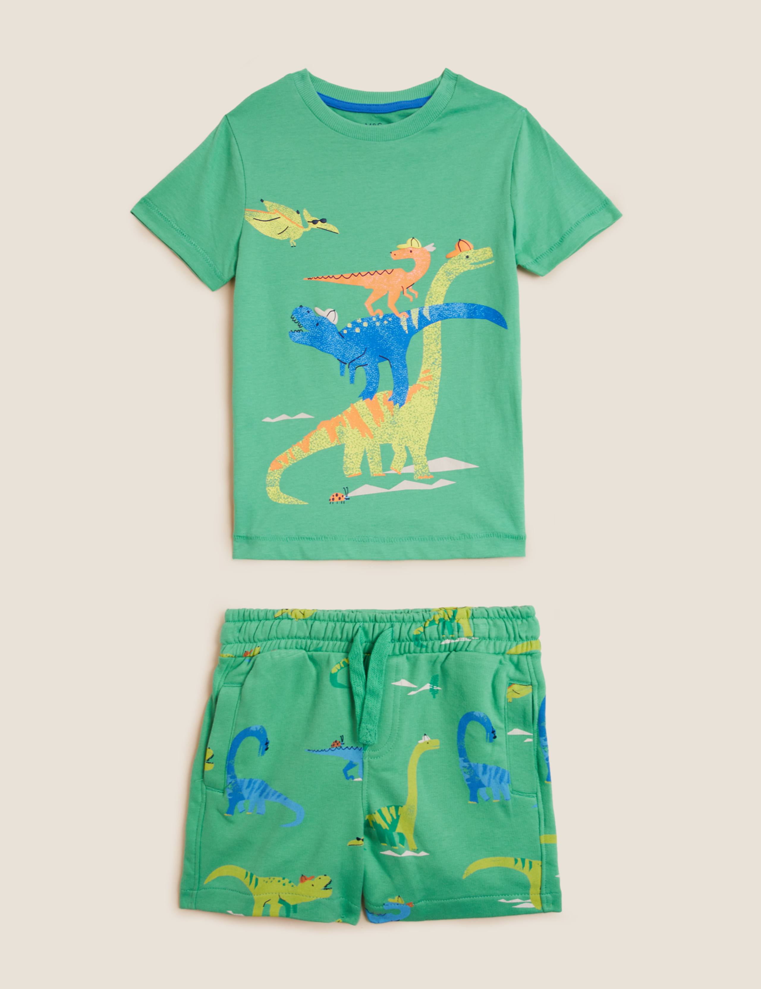 Cotton Rich Dinosaur Top & Bottom Outfit (2-7 Yrs) 2 of 5