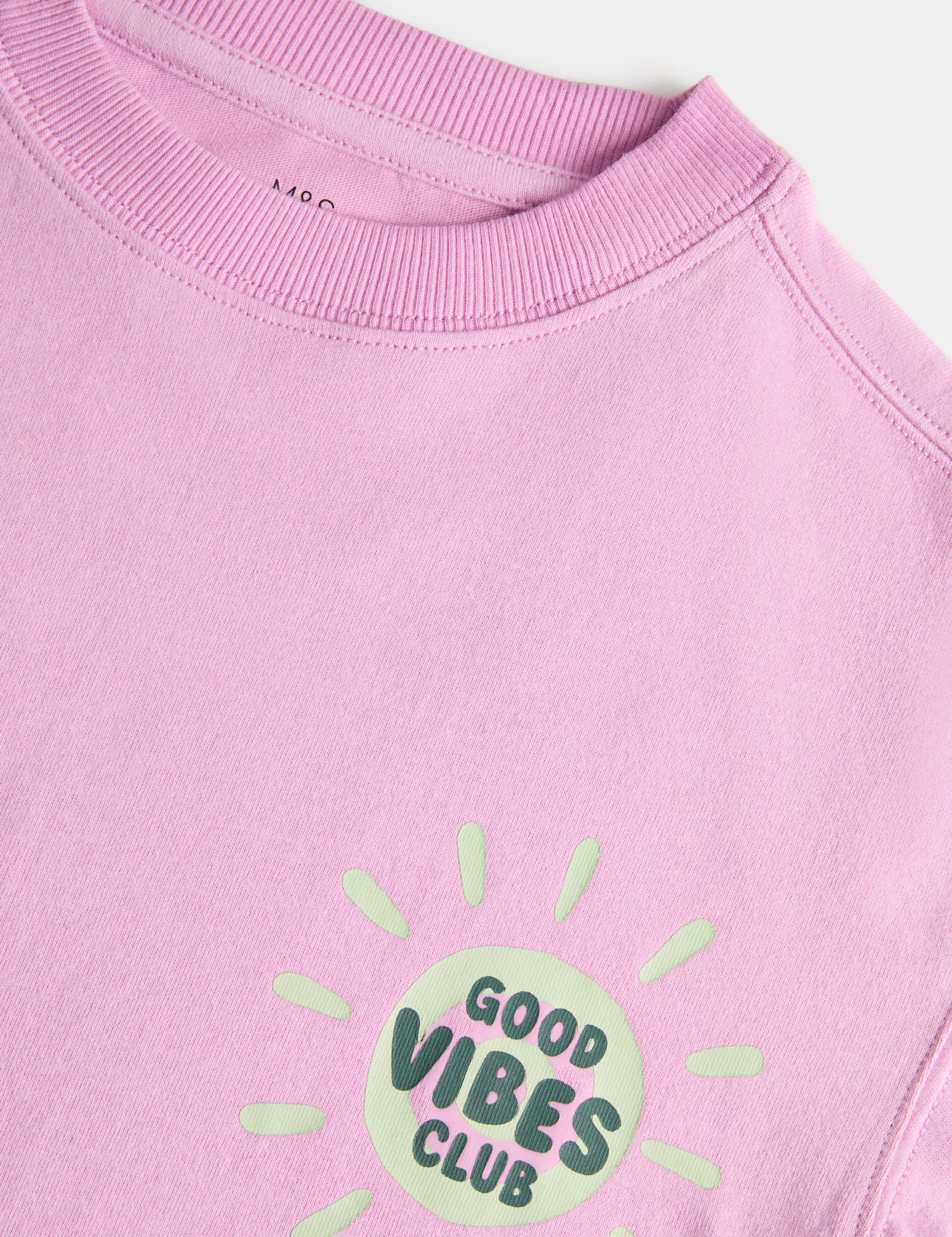 2 Piece Pure Cotton Graphic Top & Bottom Outfit (2-8 Yrs) 3 of 3