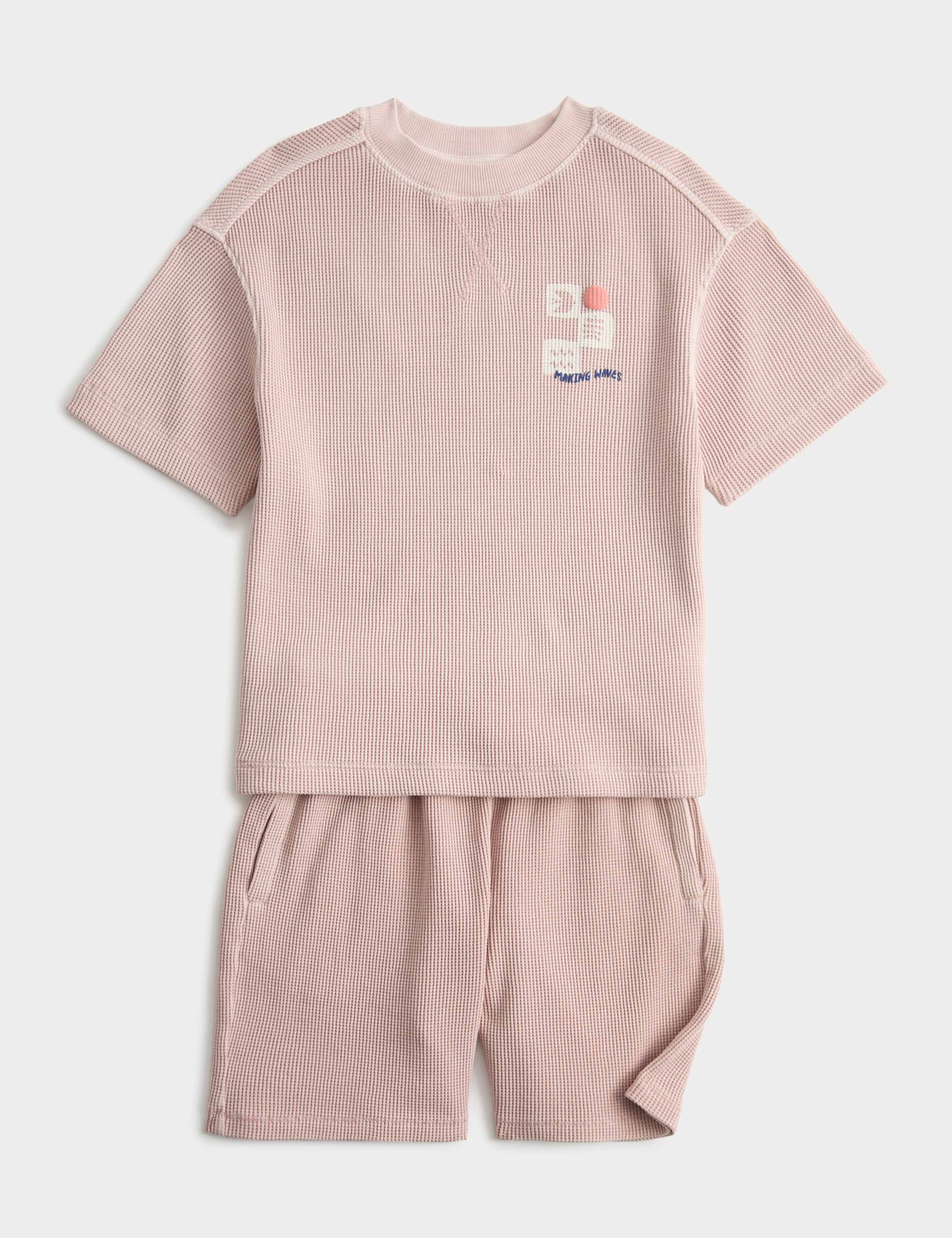 2 Piece Pure Cotton Waffle Outfit (2-8 Yrs) 1 of 2