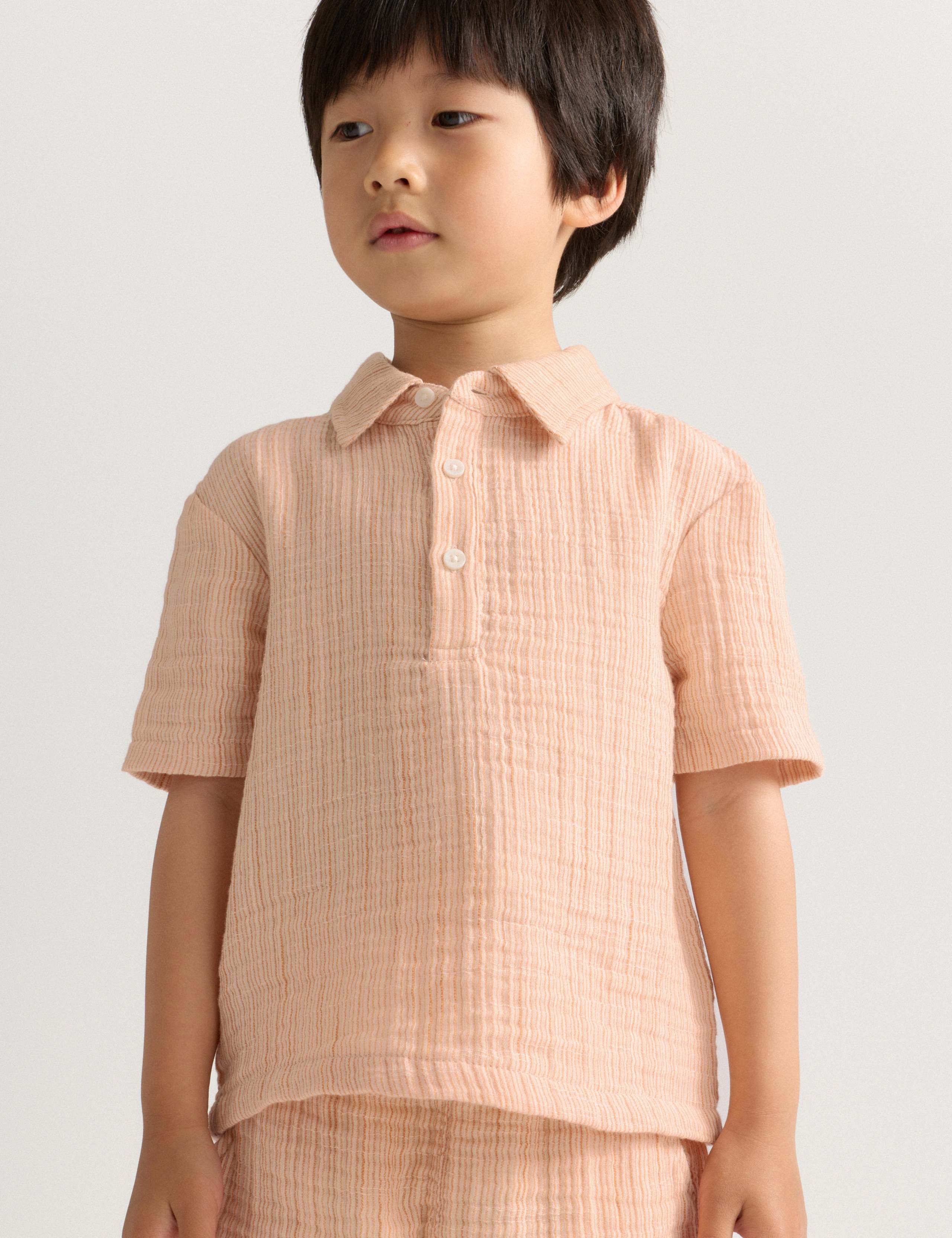 2 Piece Pure Cotton Striped Popover Outfit (2-8 Yrs) 6 of 8