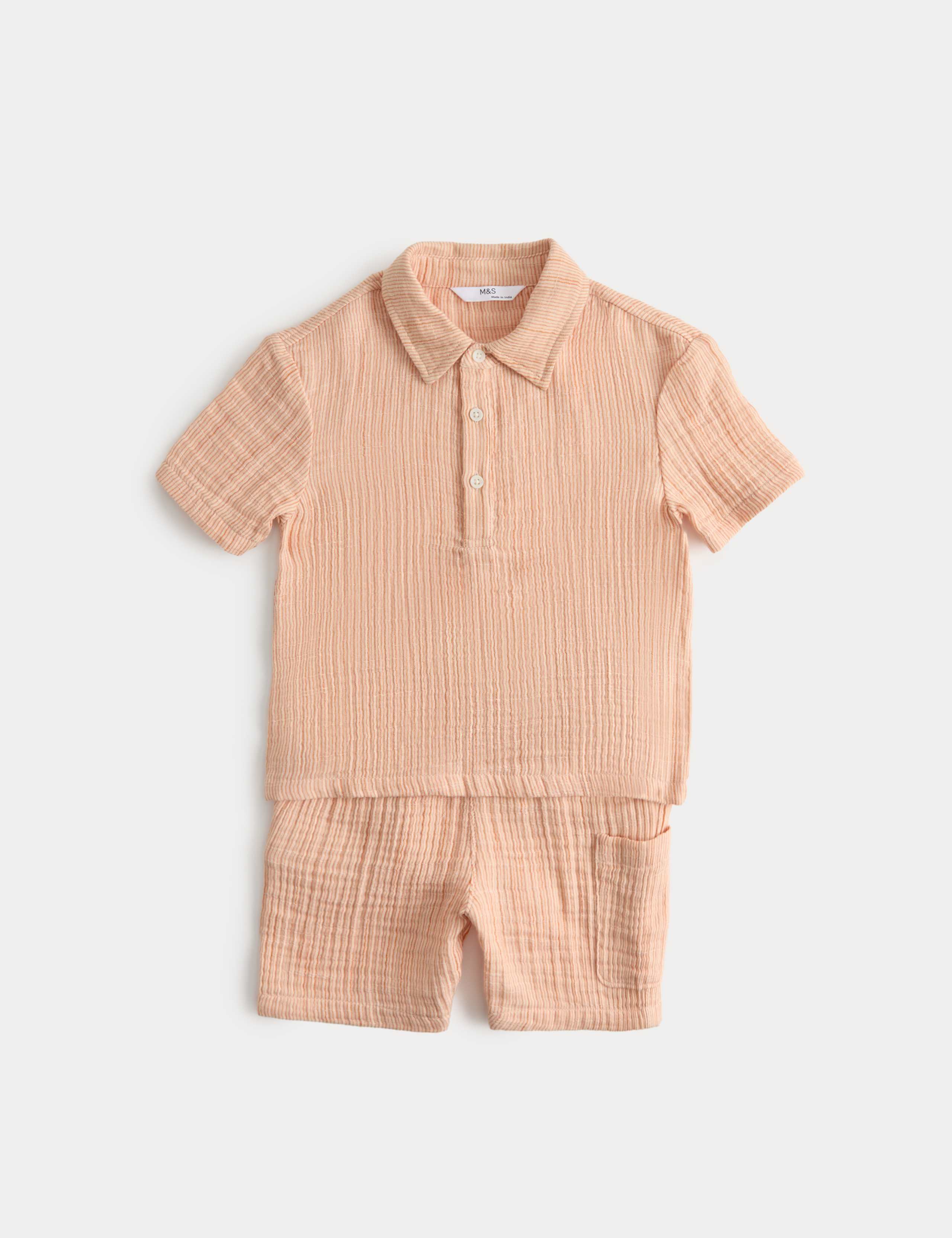2 Piece Pure Cotton Striped Popover Outfit (2-8 Yrs) 1 of 2