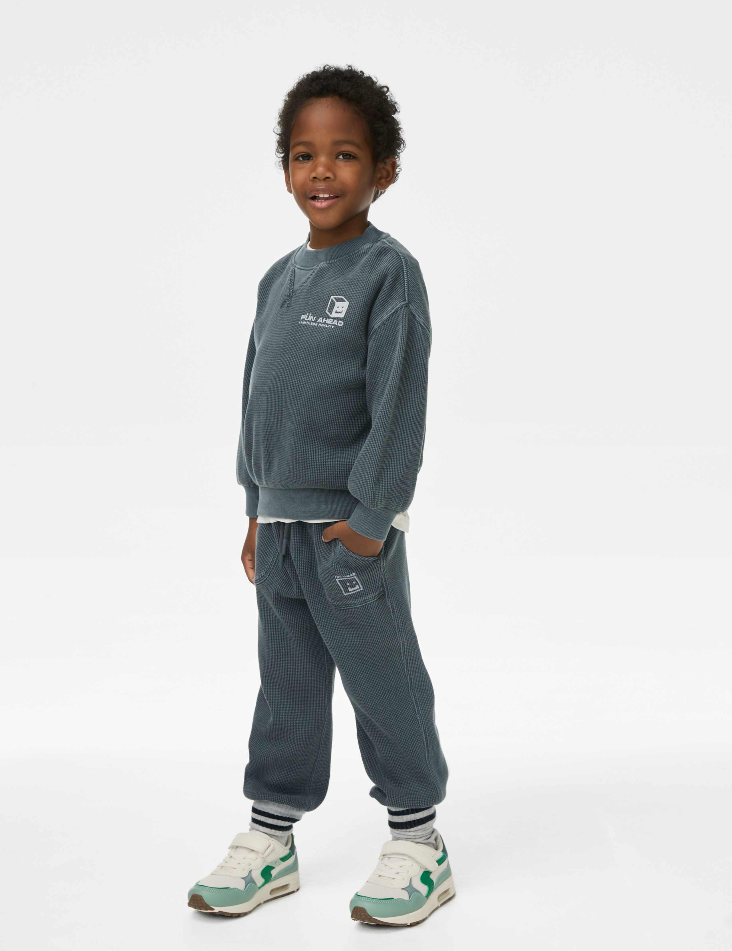 2pc Pure Cotton Waffle Top & Bottom Outfit (6 Mths-15 Yrs) 3 of 5