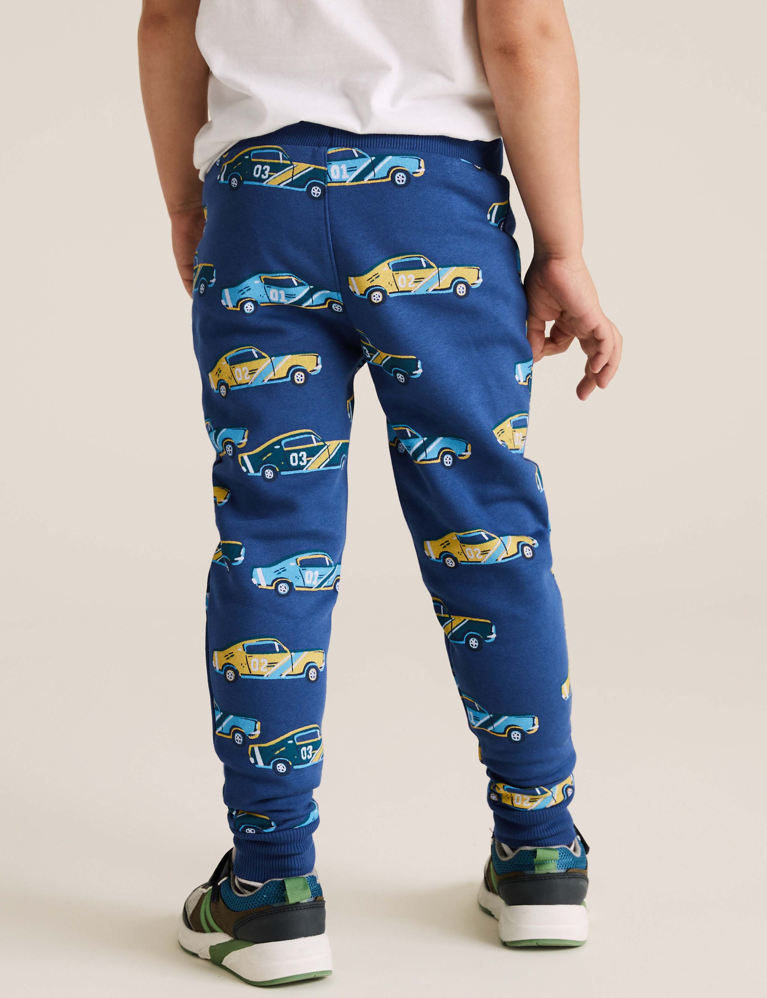 Organic Cotton Car Print Joggers (2-7 Yrs) 5 of 5