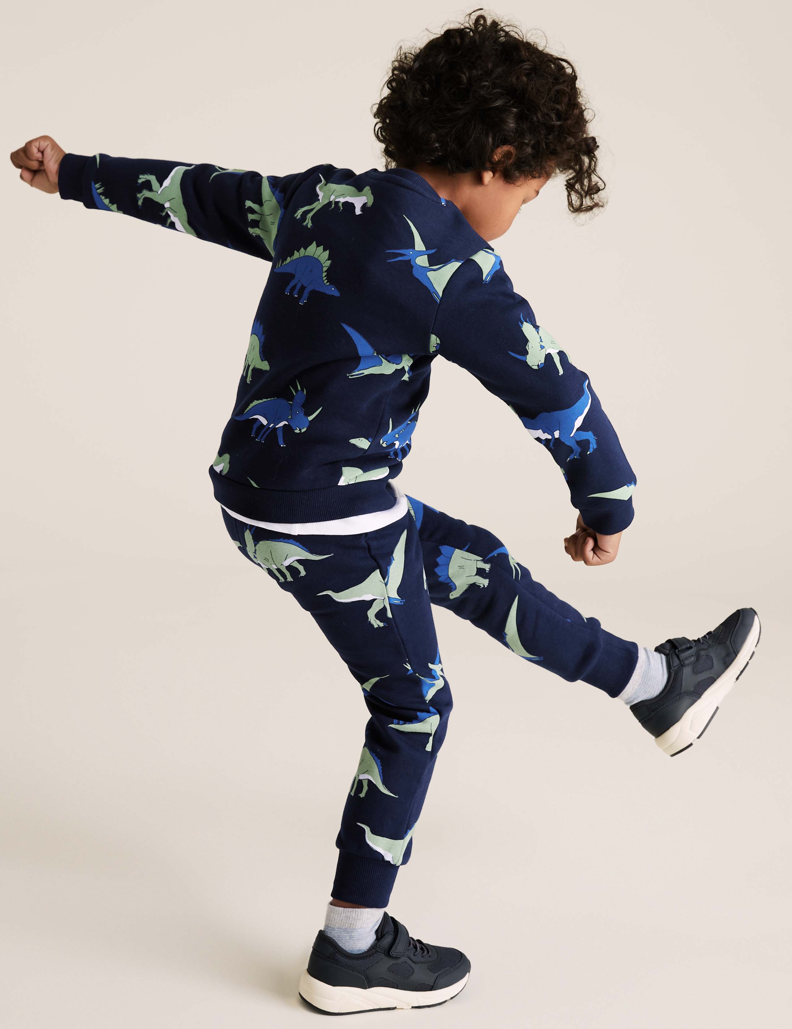 Organic Cotton Neon Dinosaur Joggers (2-7 Yrs) 3 of 5