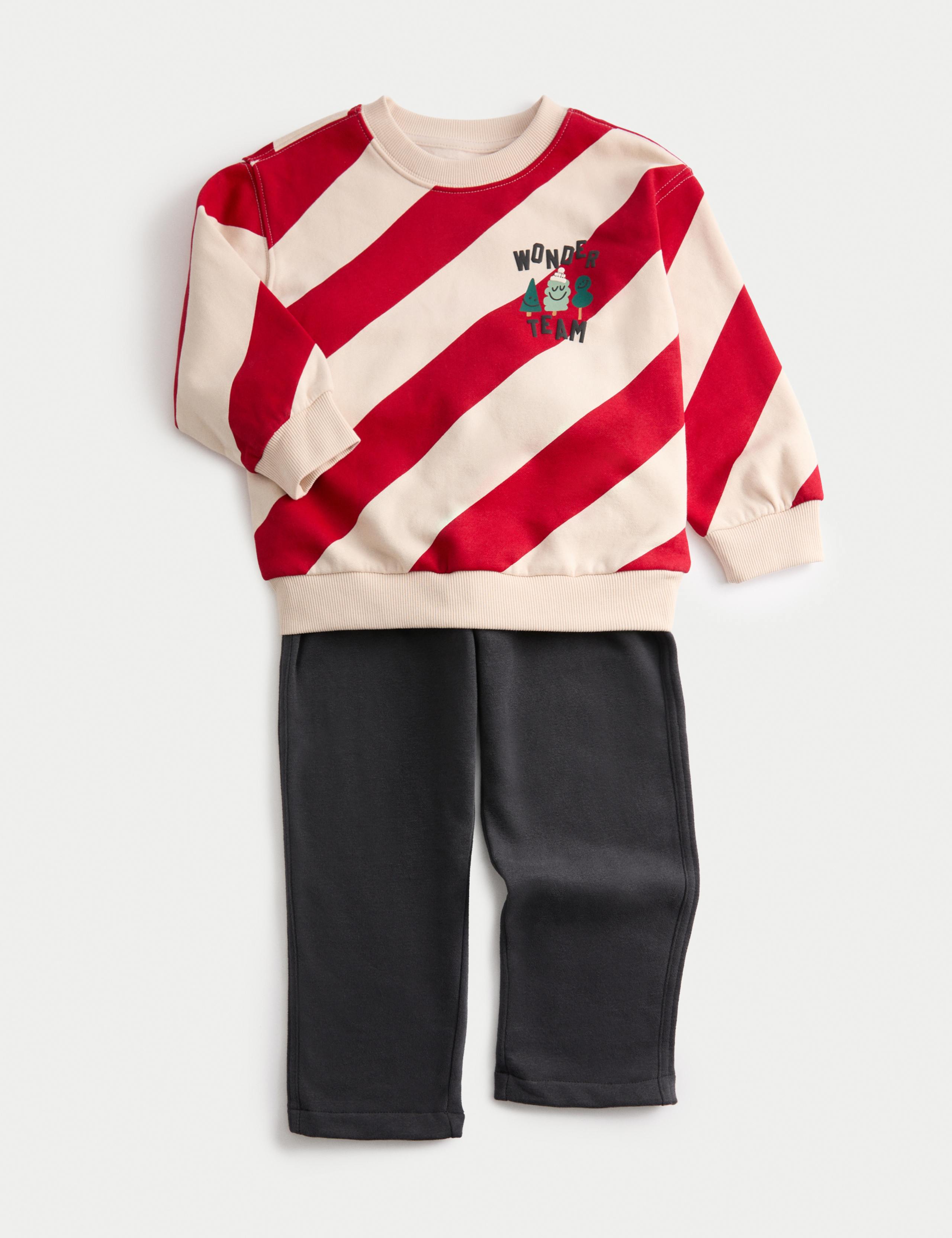 2pc Pure Cotton Christmas Outfit (1-8 Yrs) 1 of 3