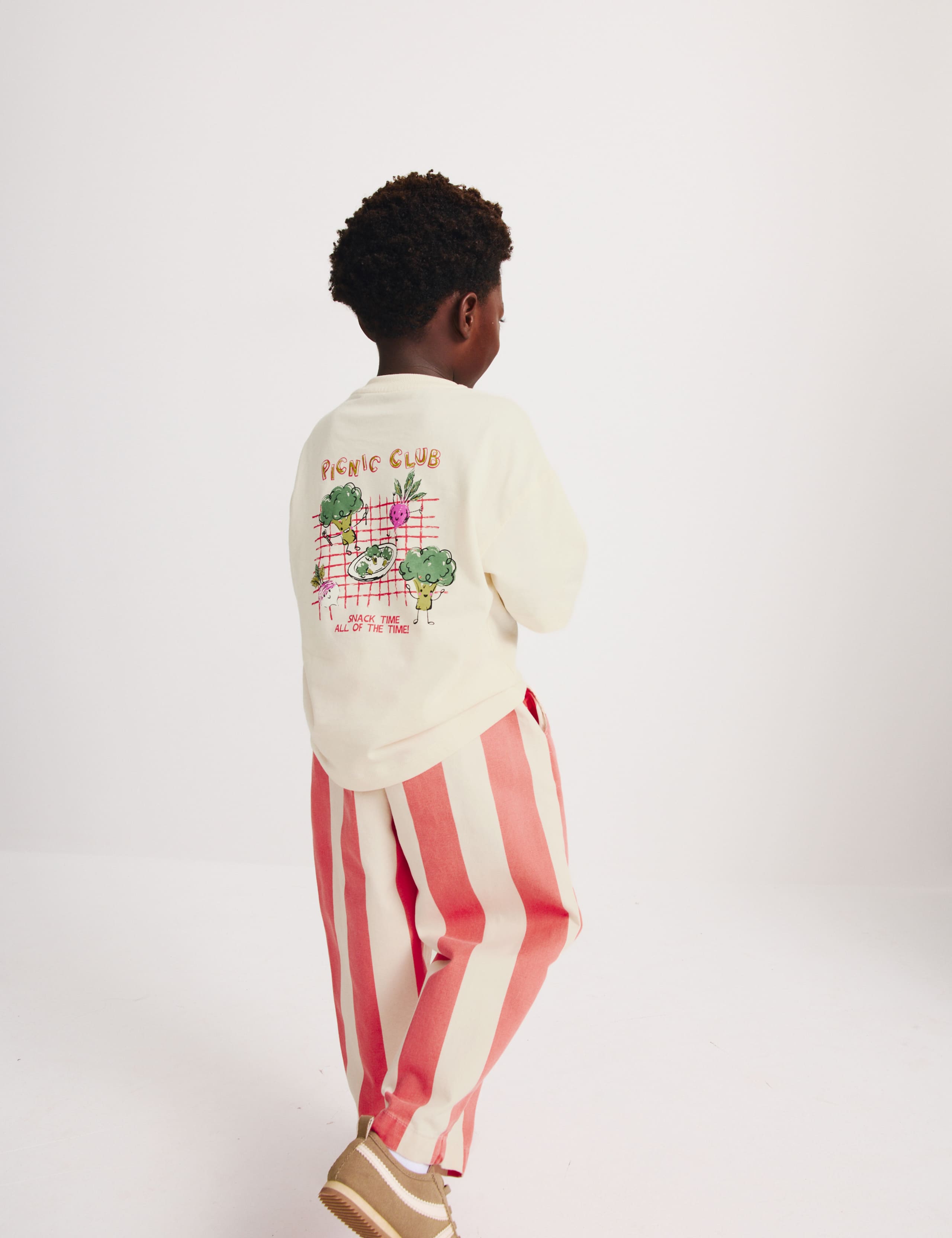 2 Piece Pure Cotton T-Shirt & Striped Trousers Outfit (2-8 Years) 5 of 8