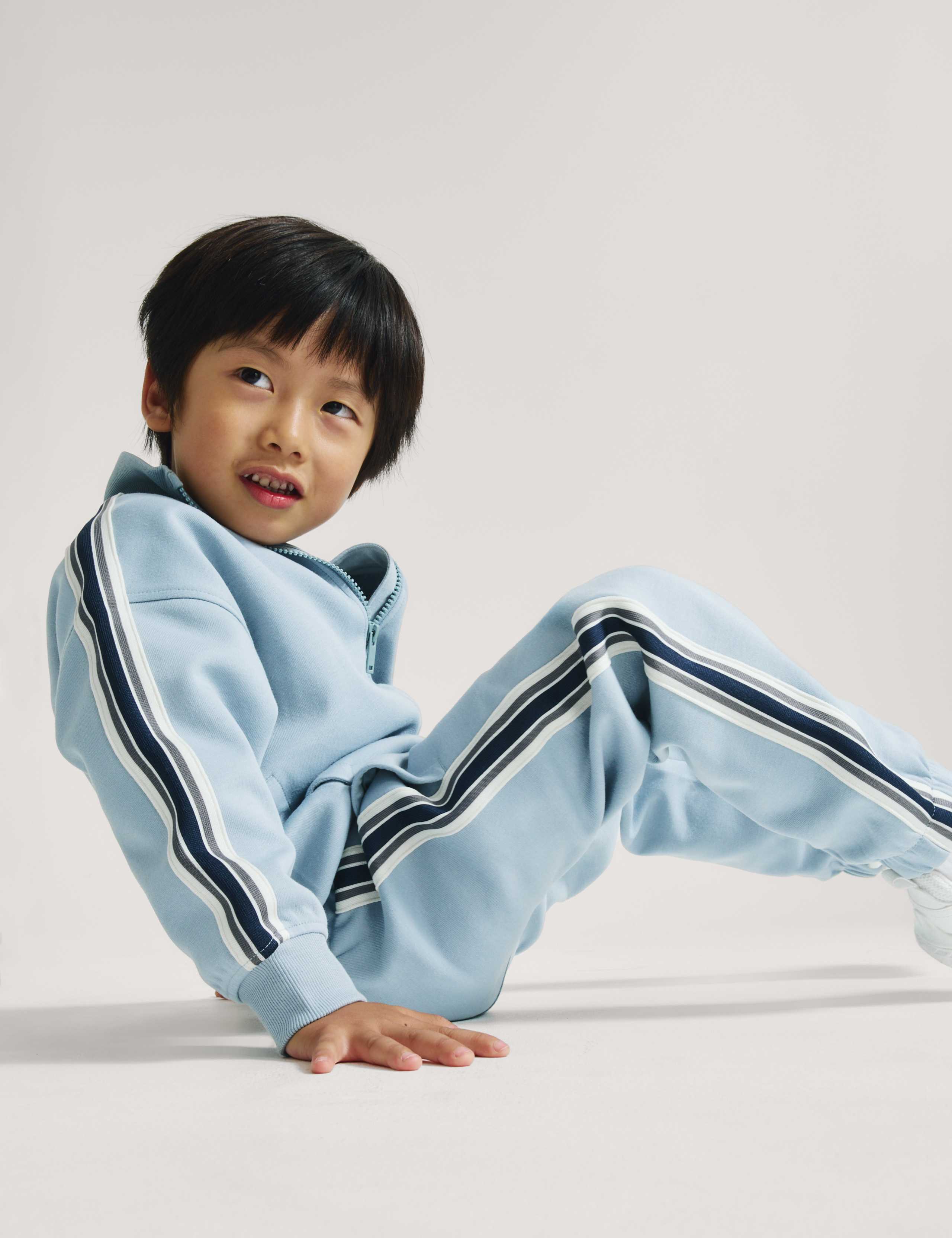2 Piece Cotton Rich Side Taped Outfit (2-8 Yrs) 3 of 9