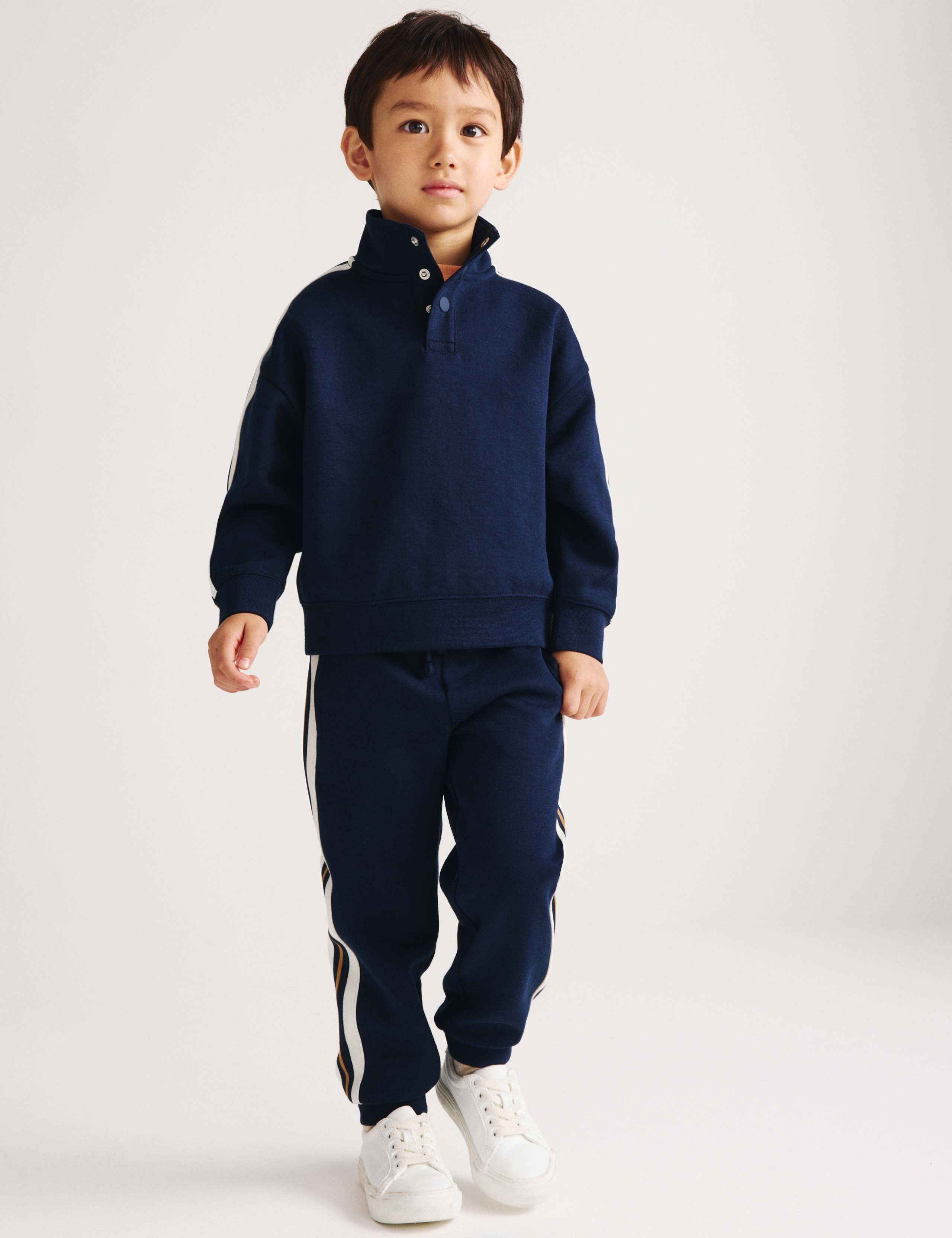 2 Piece Cotton Blend Side Taped Outfit (2-8 Yrs) 1 of 9