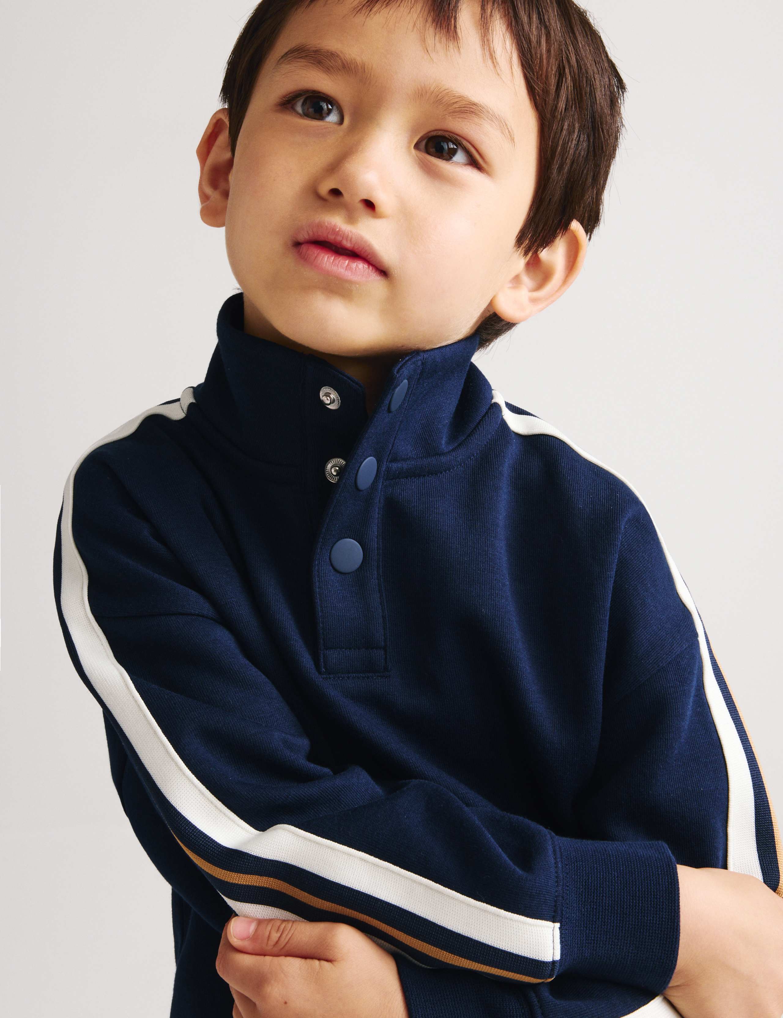 2 Piece Cotton Blend Side Taped Outfit (2-8 Yrs) 3 of 9