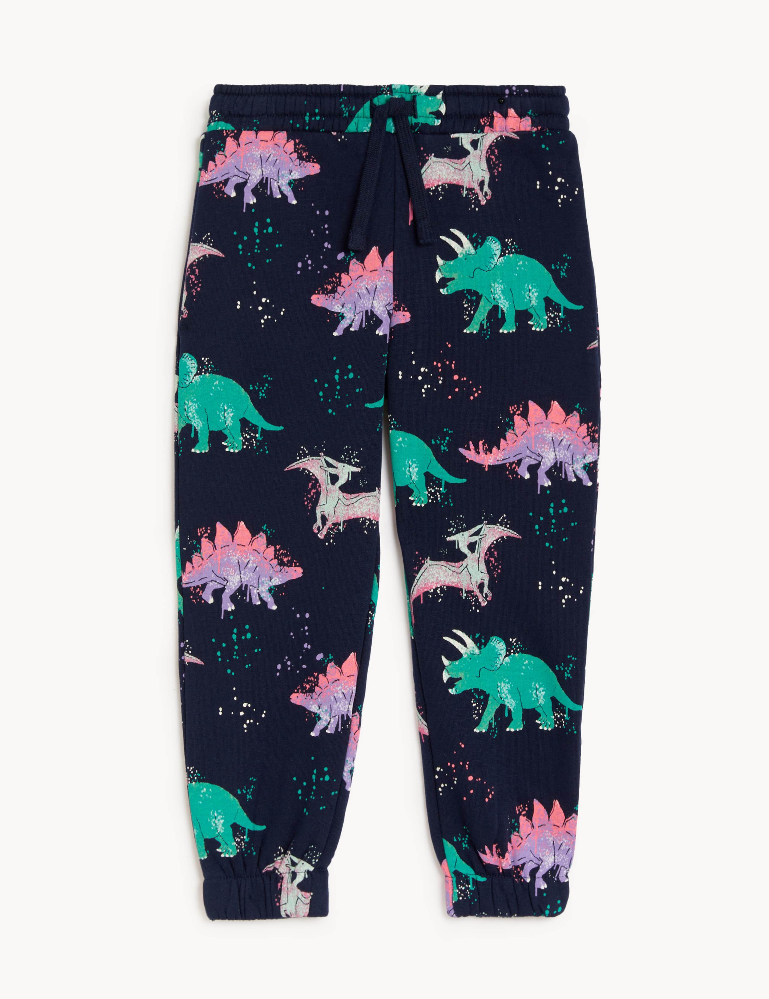 Cotton Rich Dinosaur Joggers (2-8 Yrs) 1 of 1