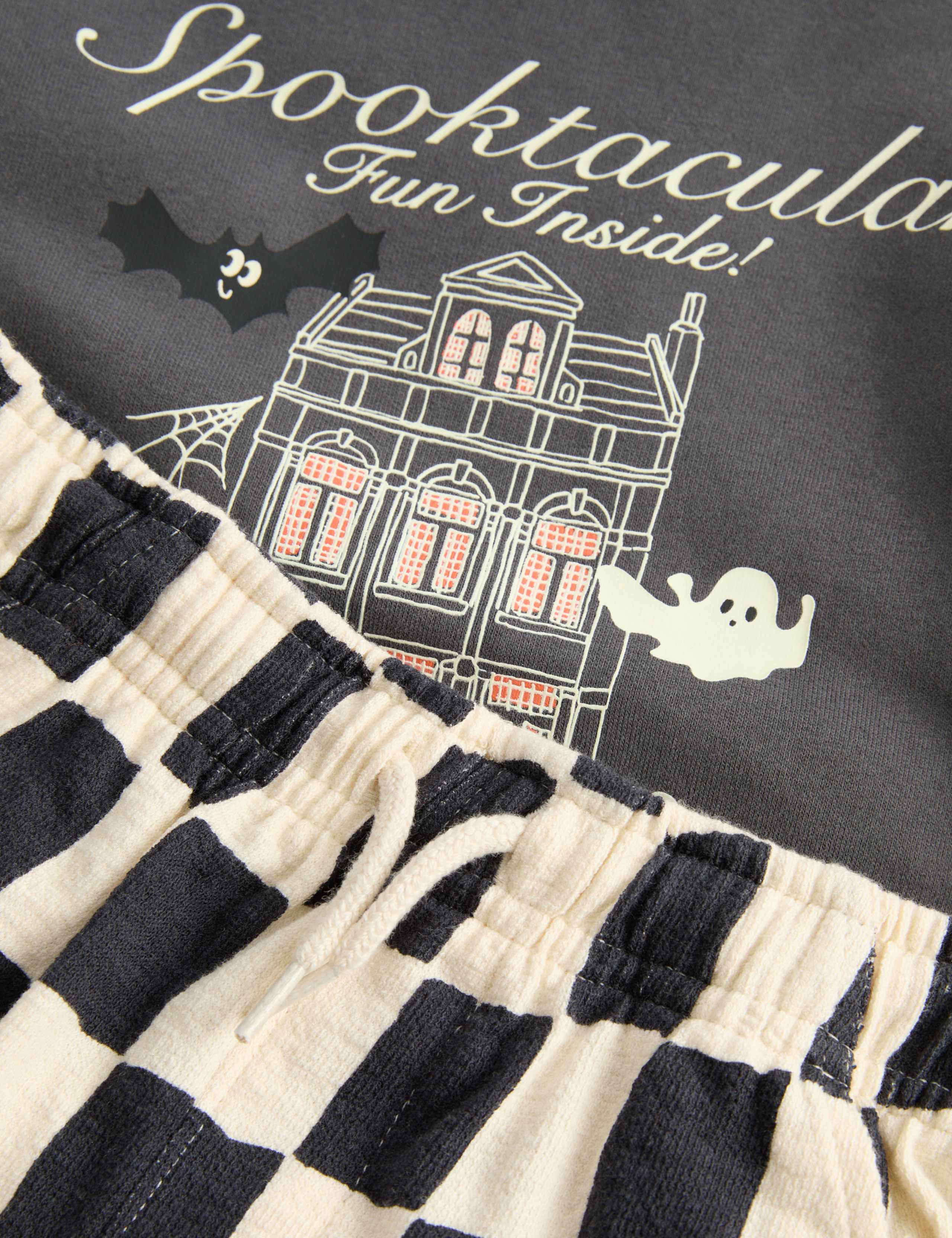 Cotton Rich Halloween Patterned Top & Bottom Outfit (2-8 Yrs) 2 of 3