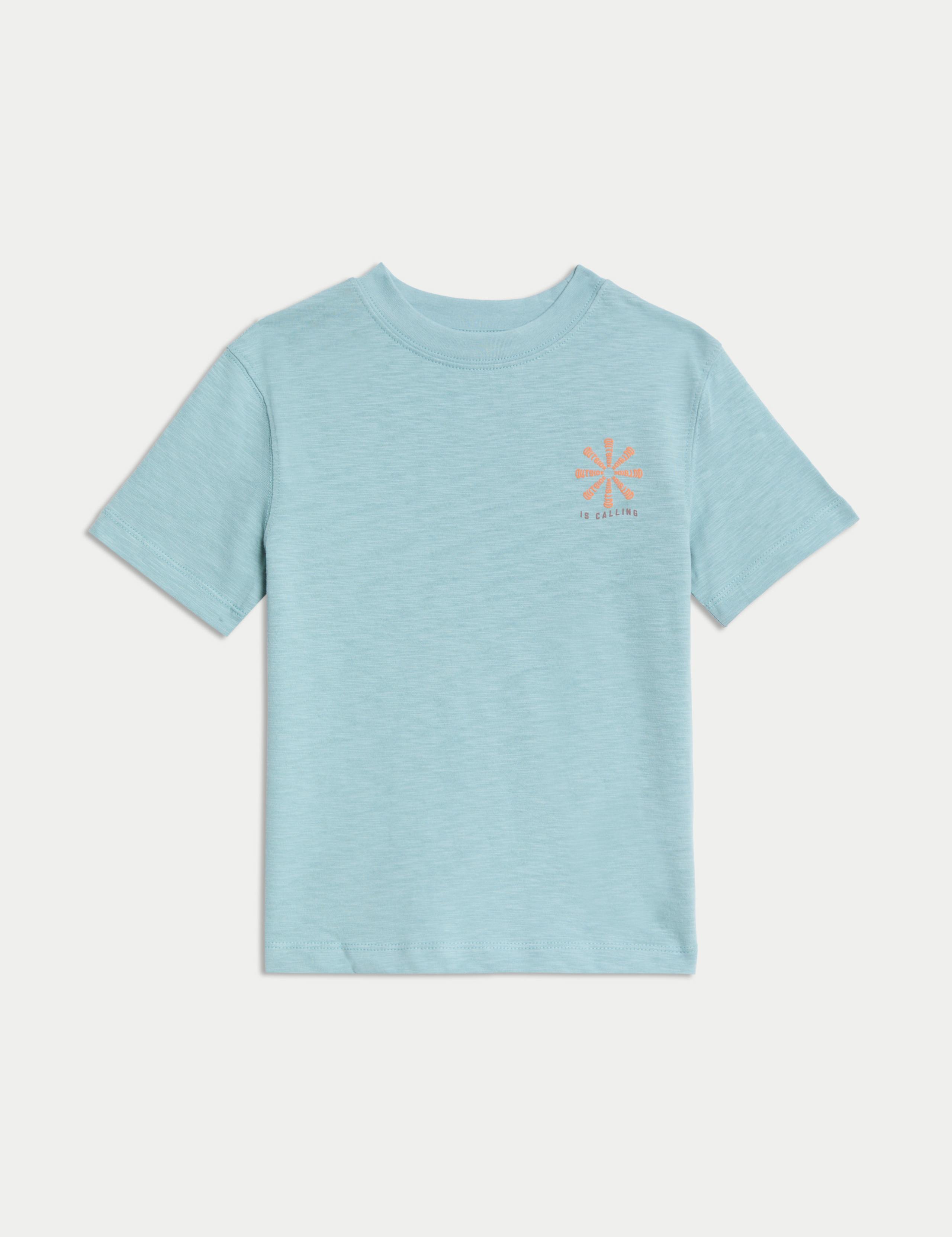 Pure Cotton Graphic Slogan T-Shirt (2-8 Yrs) 2 of 5