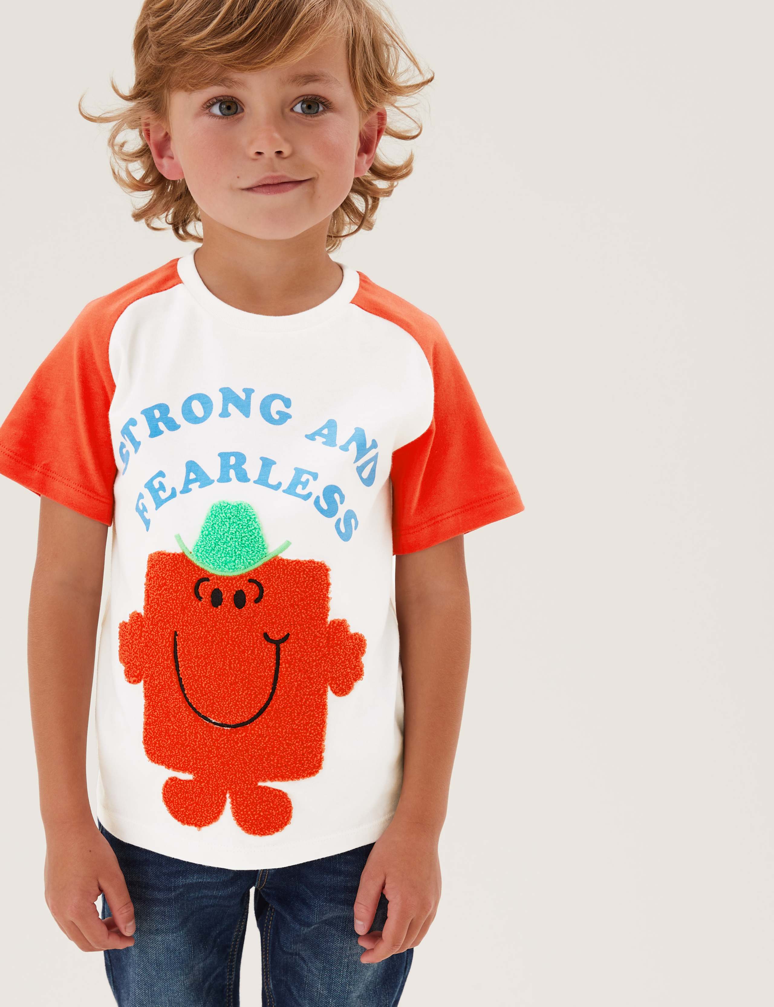 Pure Cotton Mr Strong™ T-Shirt (2-7 Yrs) 1 of 5