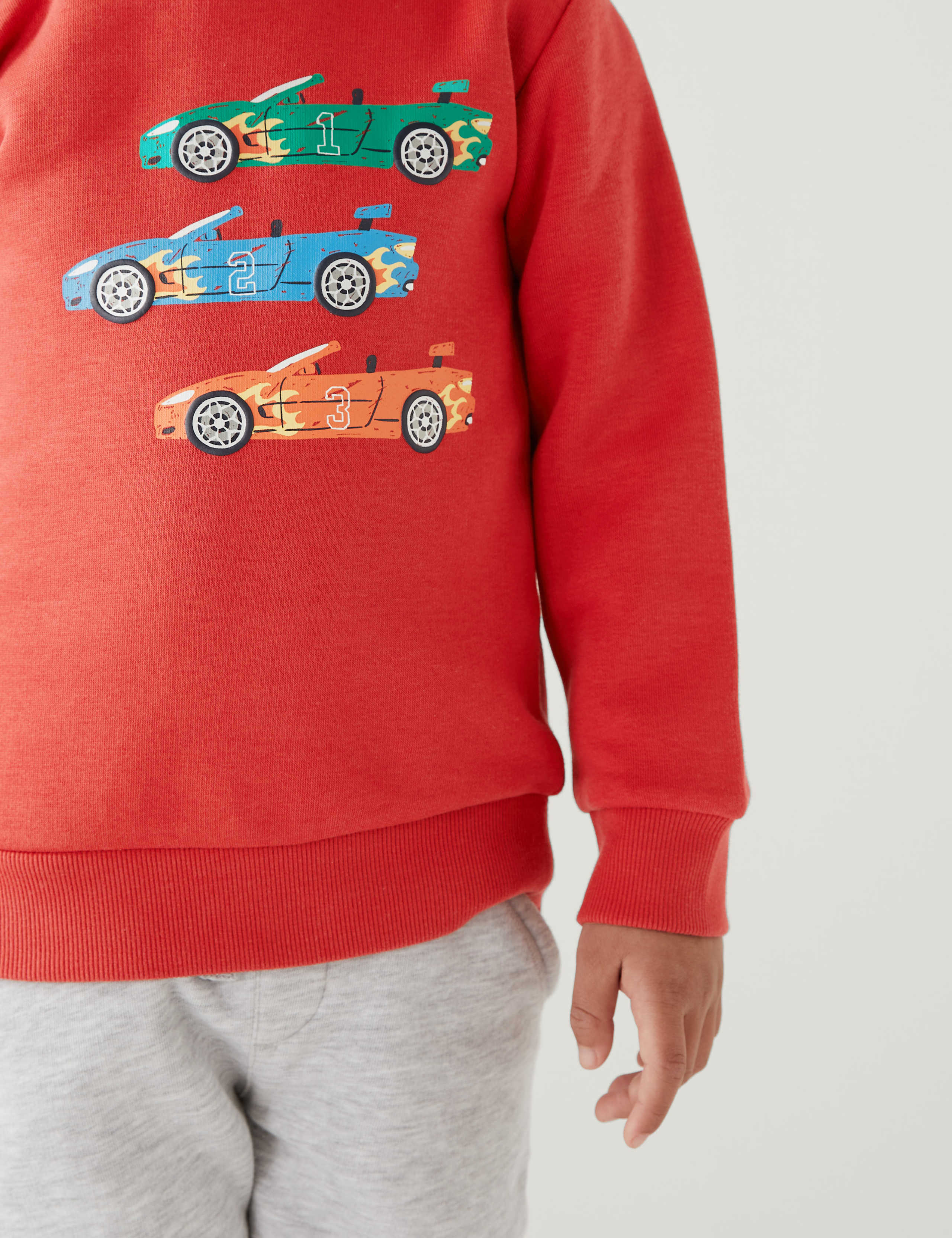 Cotton Rich Car Sweatshirt (2-8 Yrs) 3 of 4