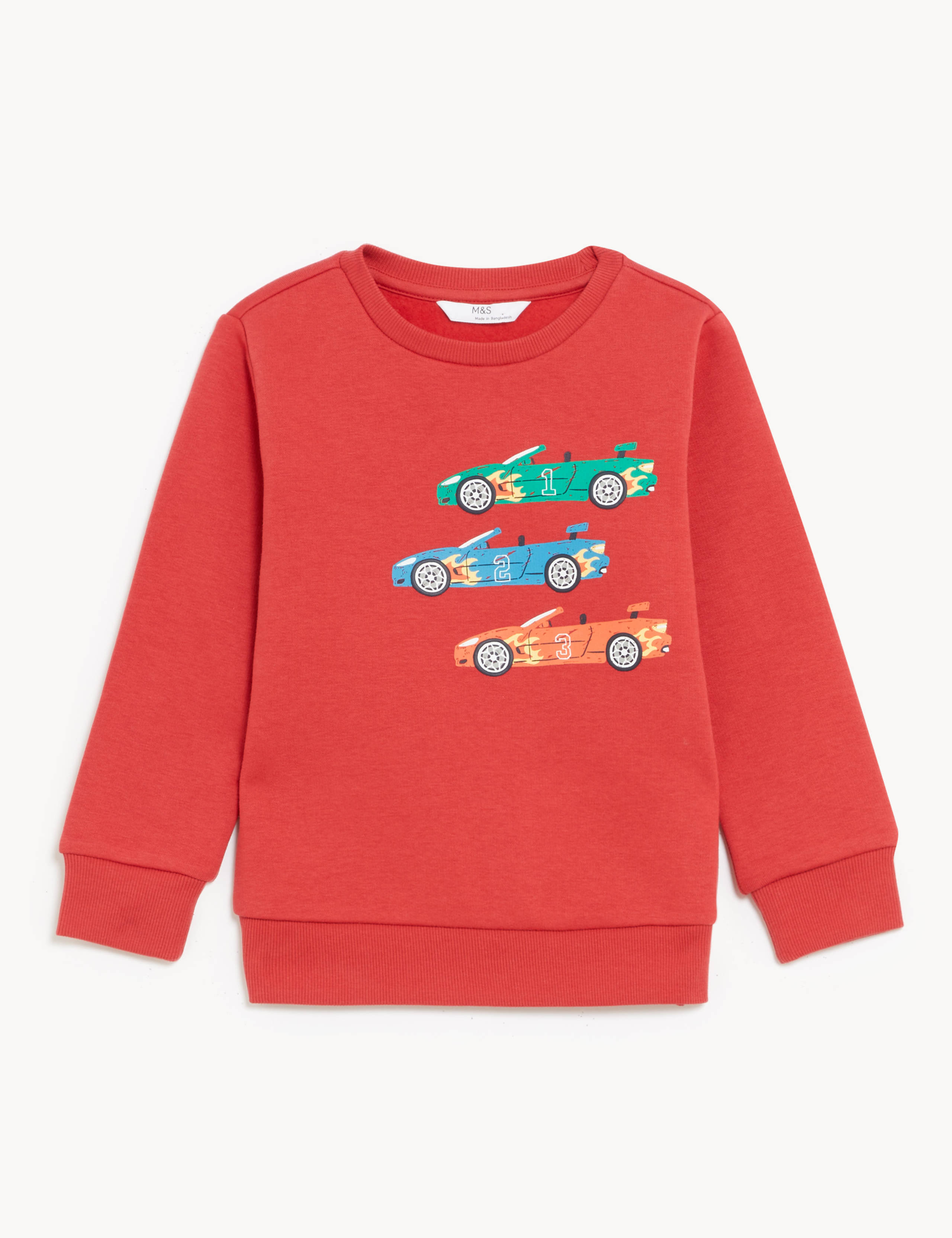 Cotton Rich Car Sweatshirt (2-8 Yrs) 2 of 4