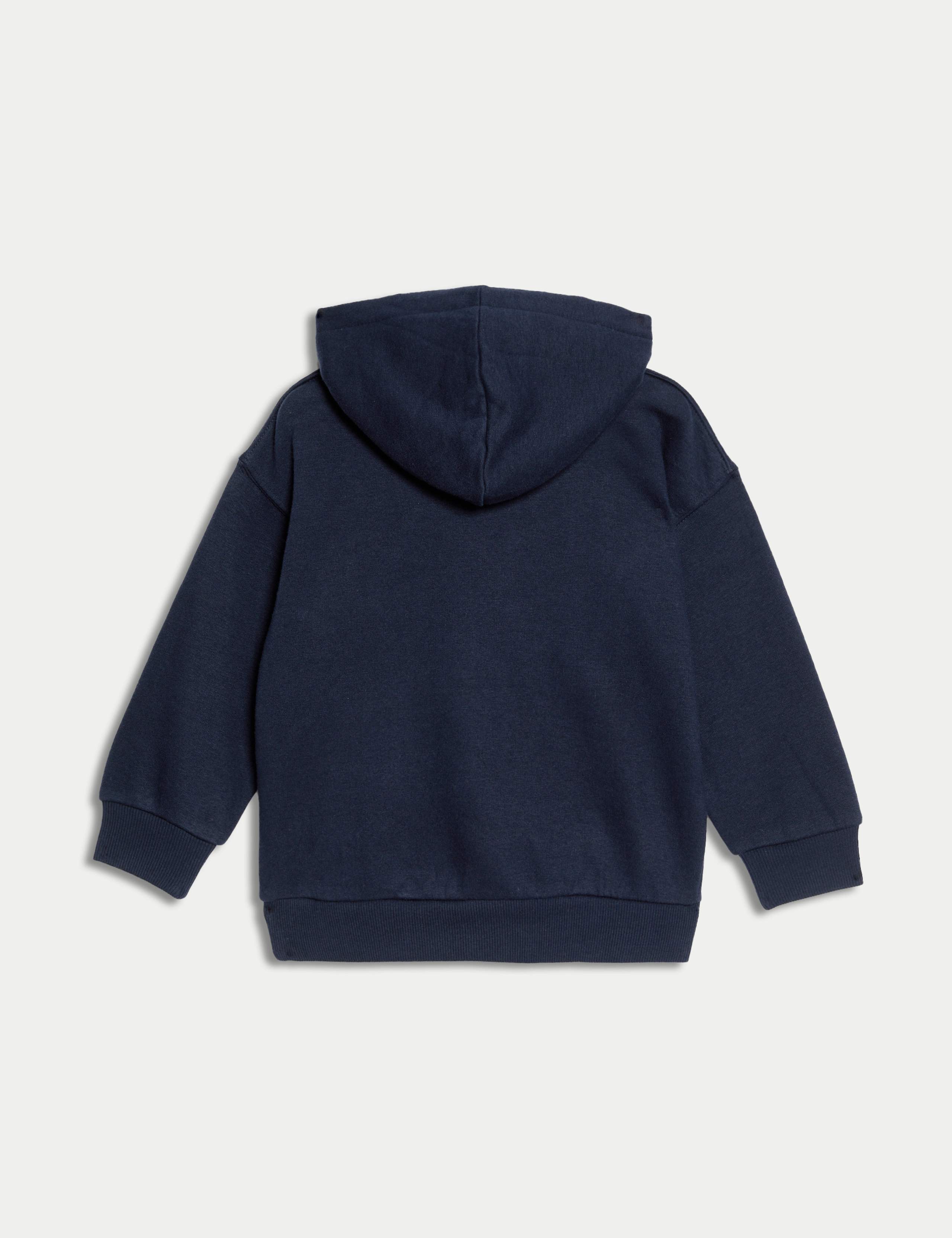 Cotton Rich Plain Hoodie (2-8 Yrs) 2 of 2