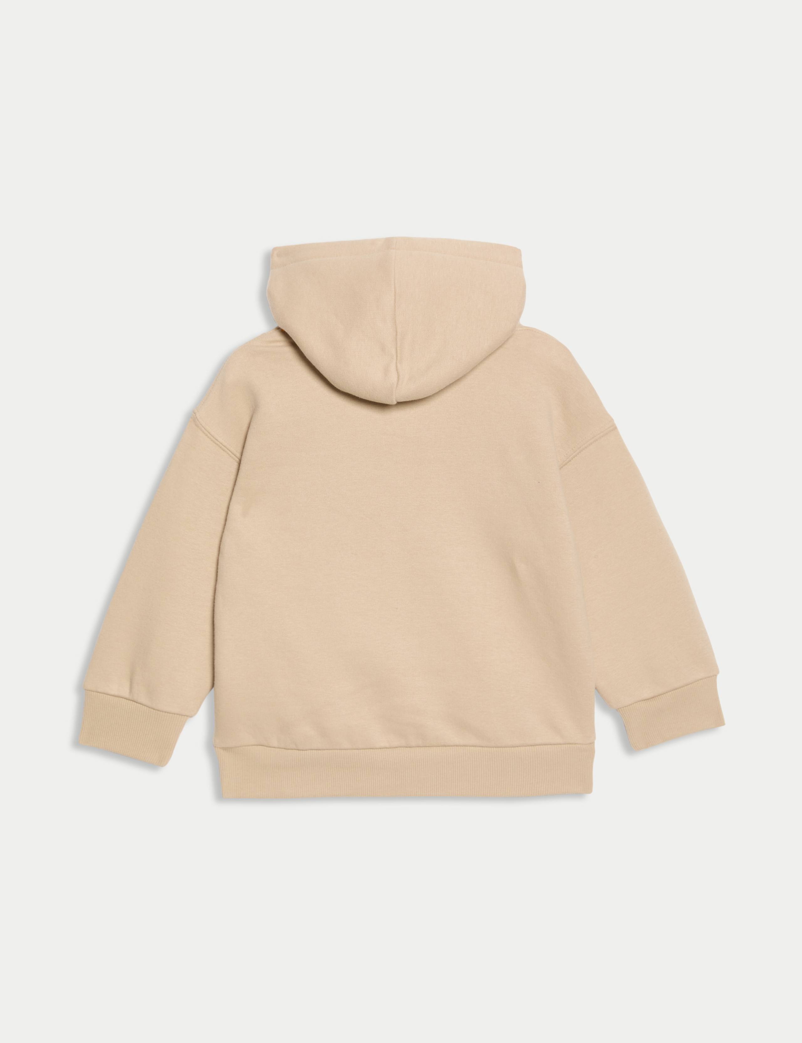 Cotton Rich Plain Hoodie (2-8 Yrs) 2 of 2