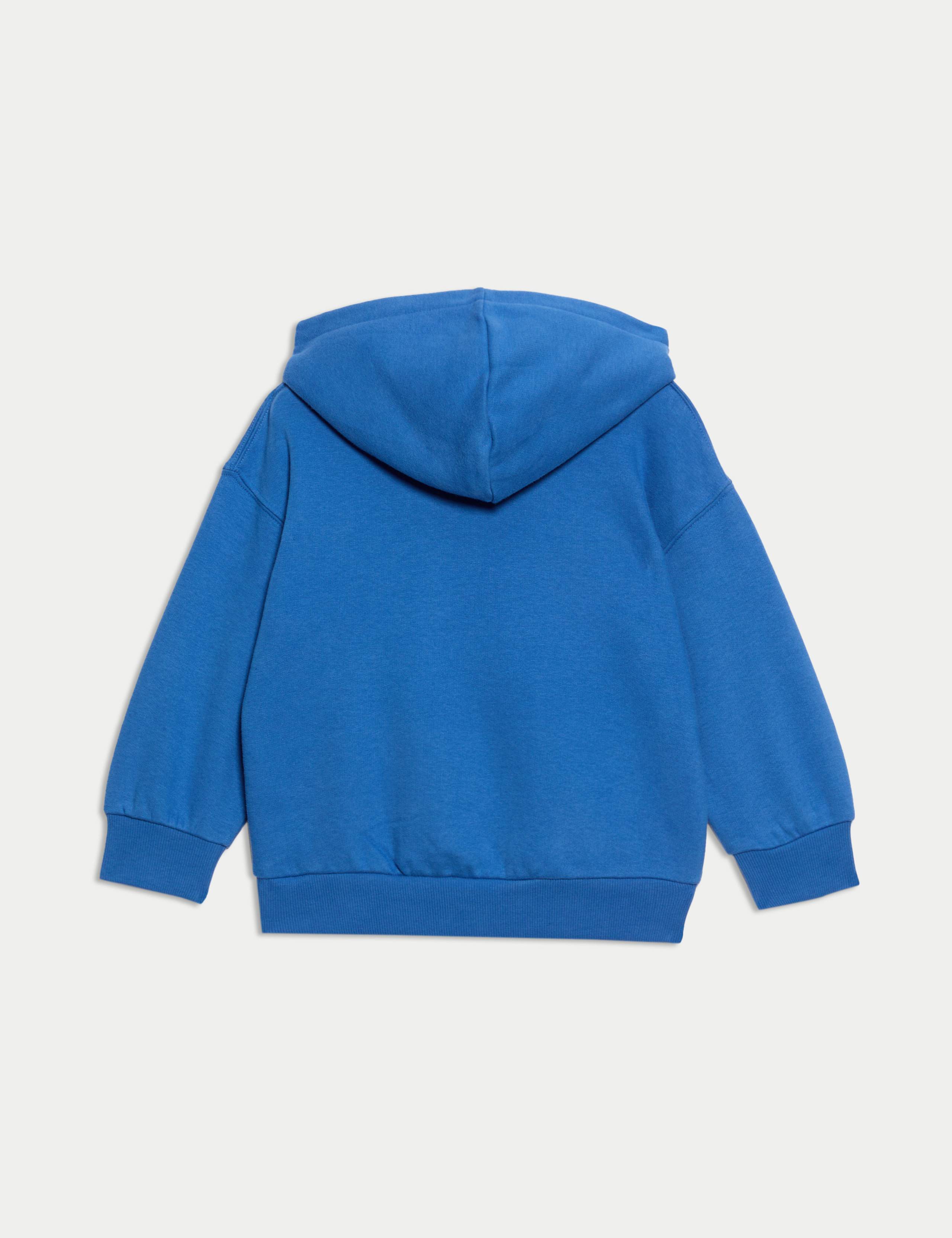 Cotton Rich Slogan Hoodie (2-8 Yrs) 2 of 2