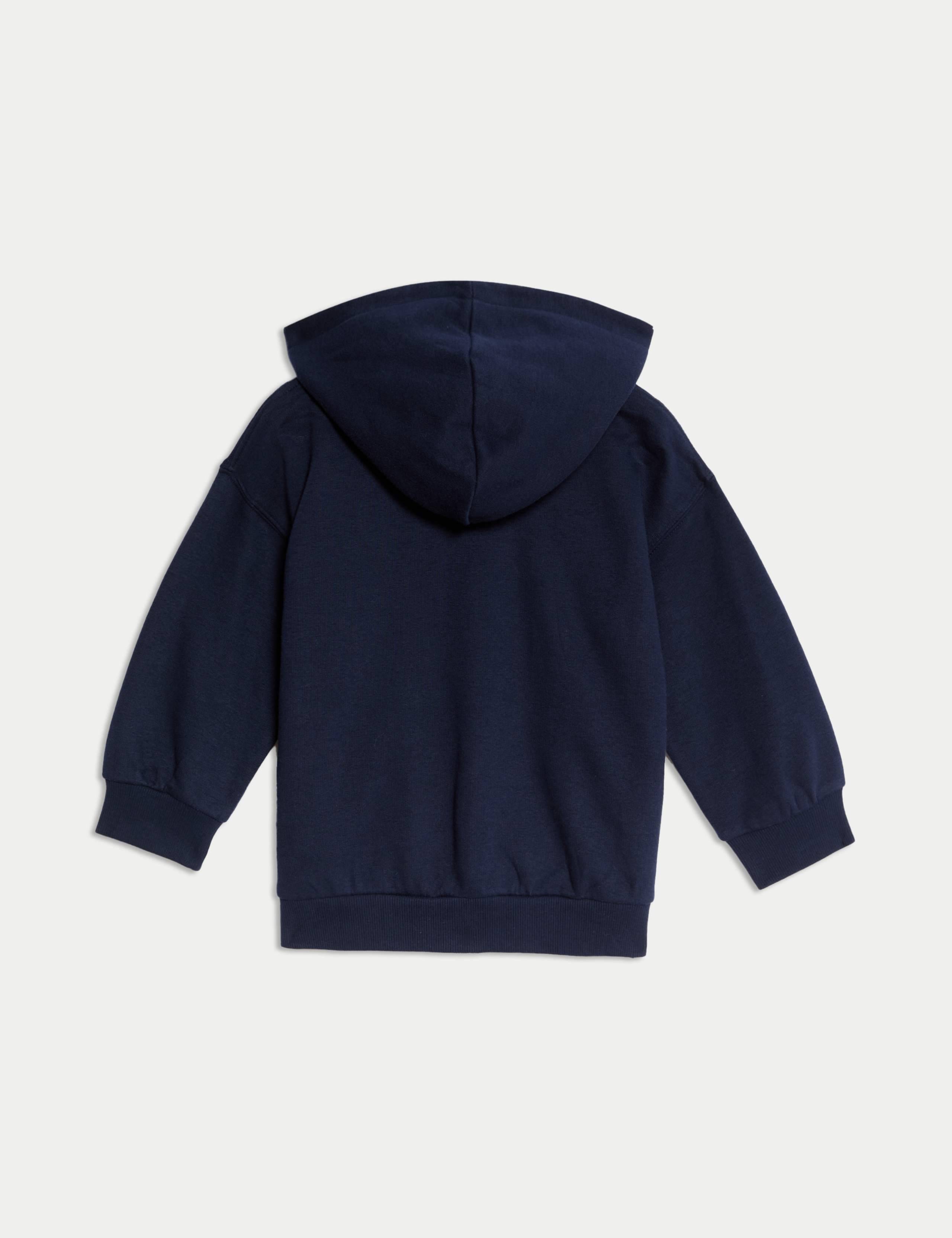 Cotton Rich Zip Hoodie (2-8 Yrs) 2 of 2