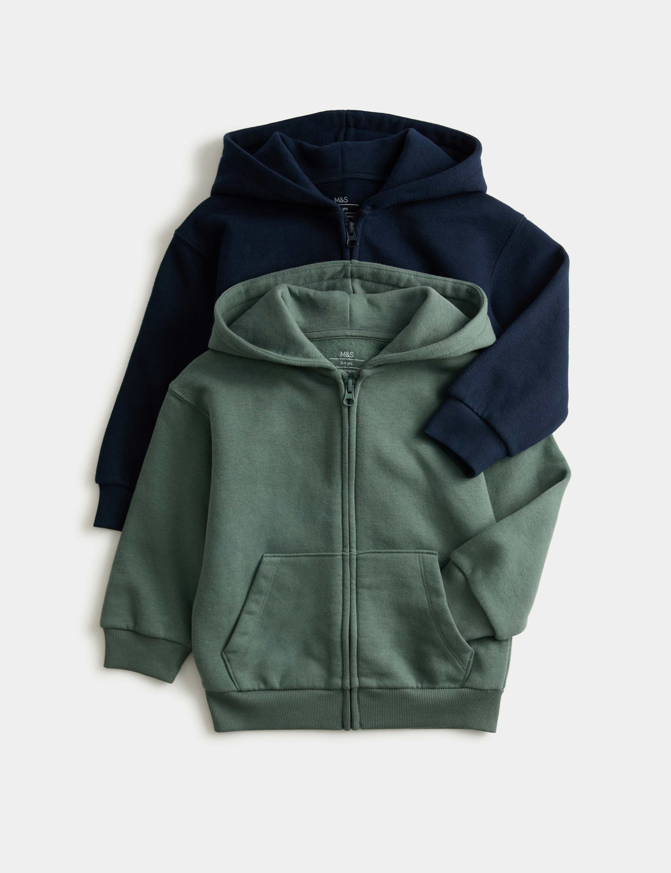 2 Pack Cotton Rich Hoodies (2-8 Yrs) 1 of 2