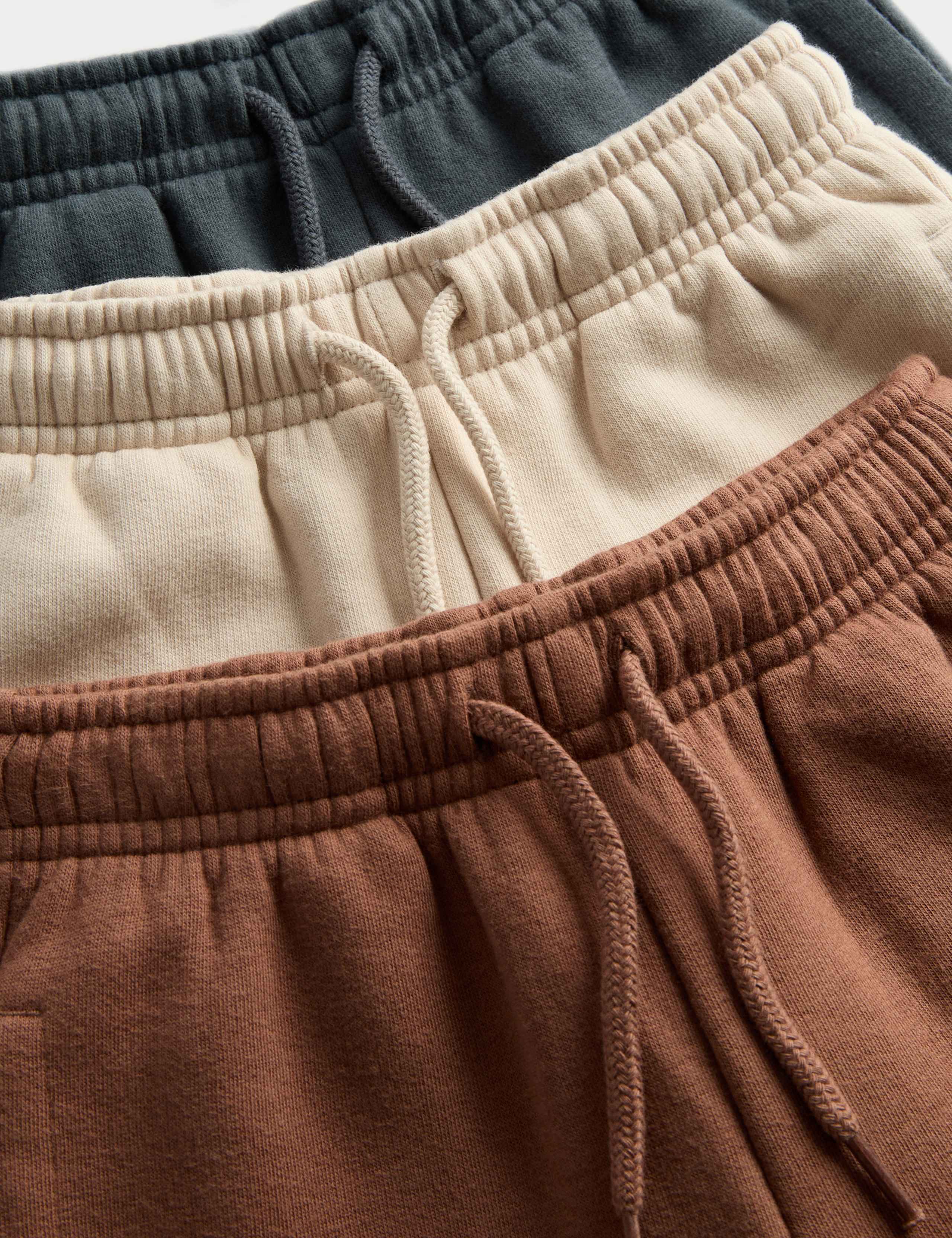 3 Pack Cotton Rich Plain Joggers (2-8 Yrs) 2 of 2