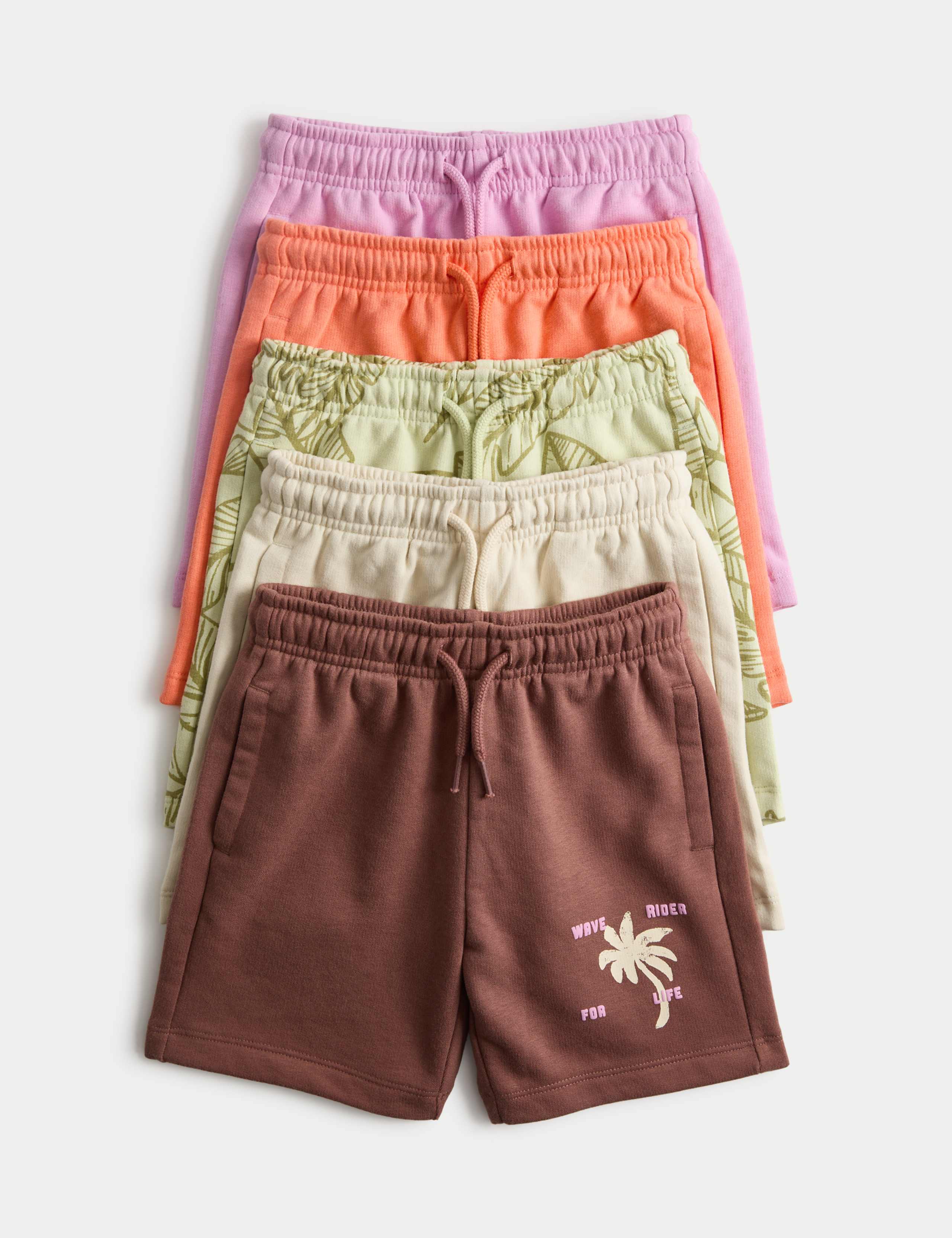 5pk Cotton Rich Shorts (2-8 Yrs) 1 of 1