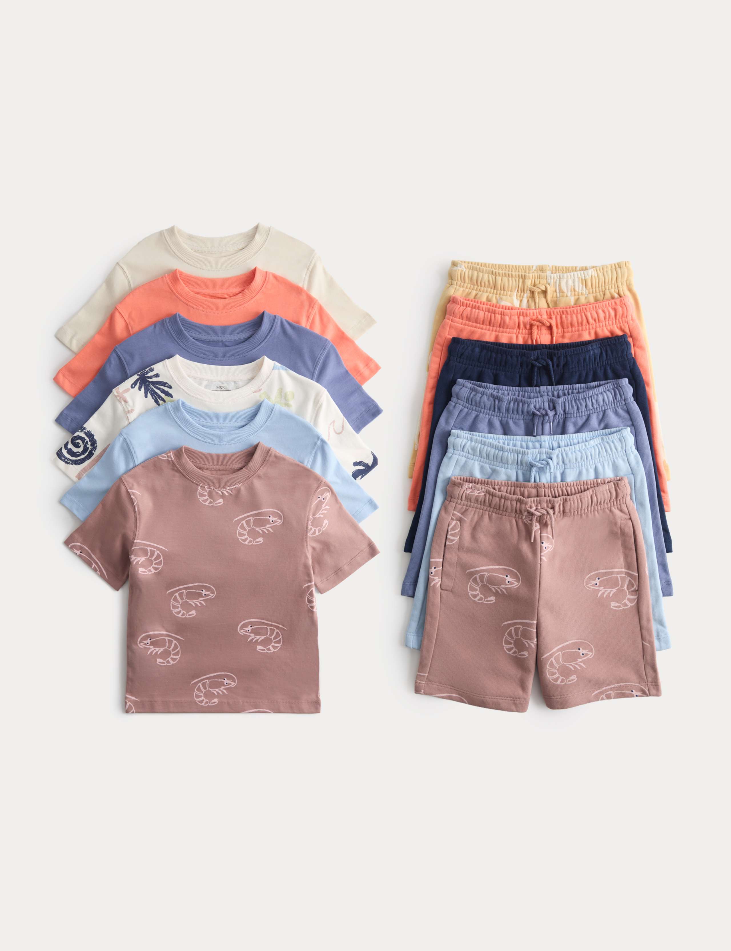 6 Pack Pure Cotton Outfits (2-8 Years) 1 of 3