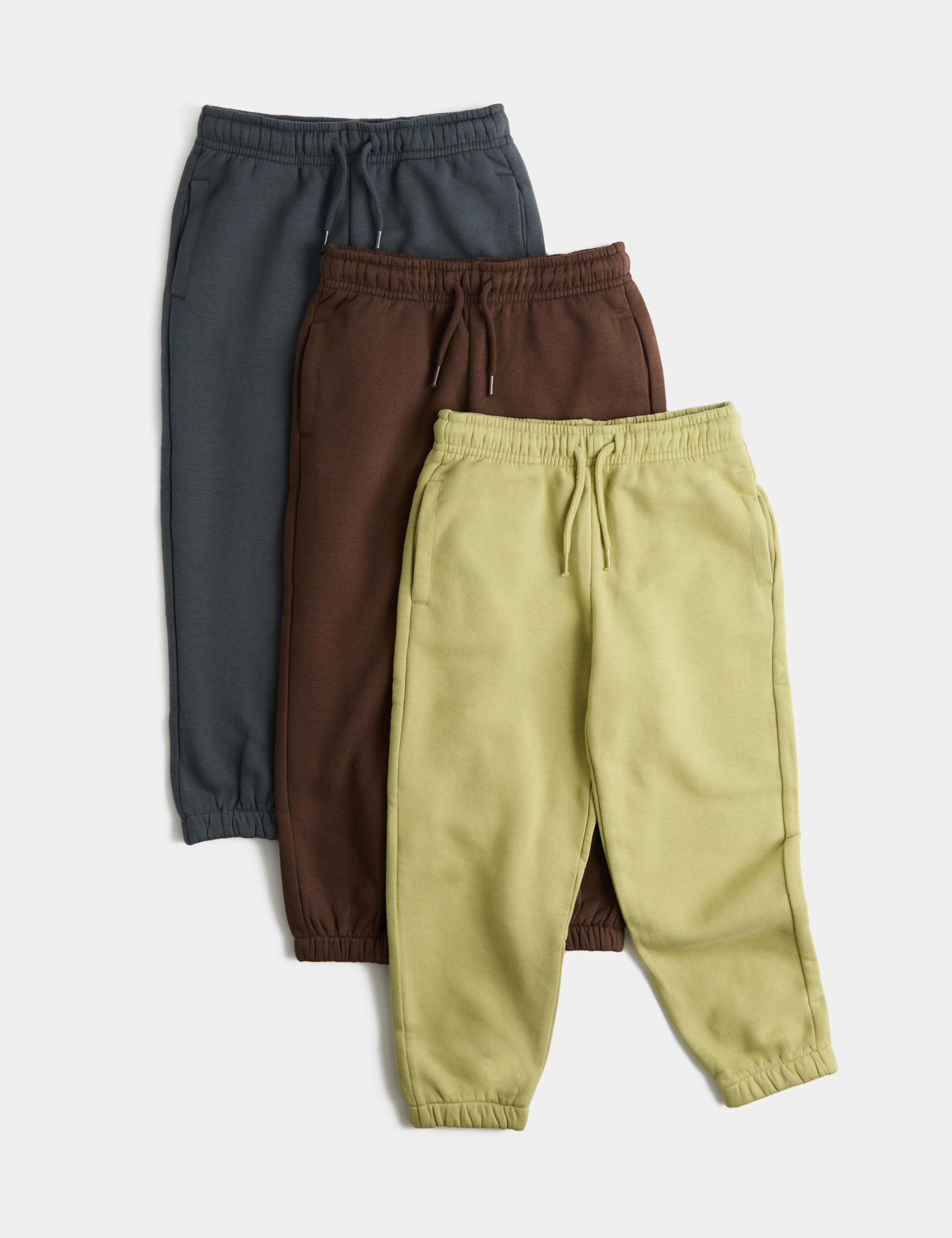 3 Pack Cotton Rich Joggers (2-8 Yrs) 1 of 2