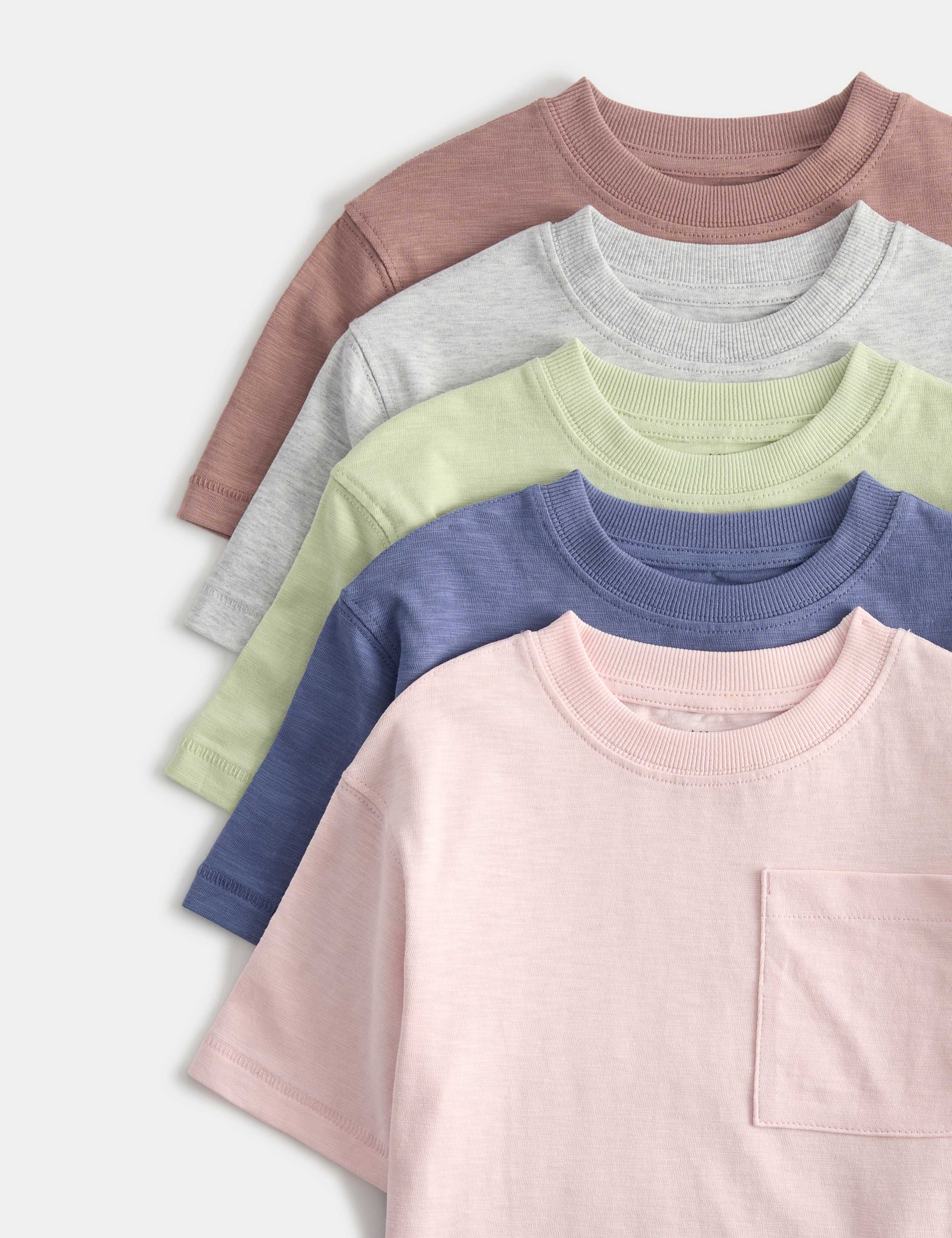 5-Pack Pure Cotton T-Shirts (2-8 Yrs) 2 of 2