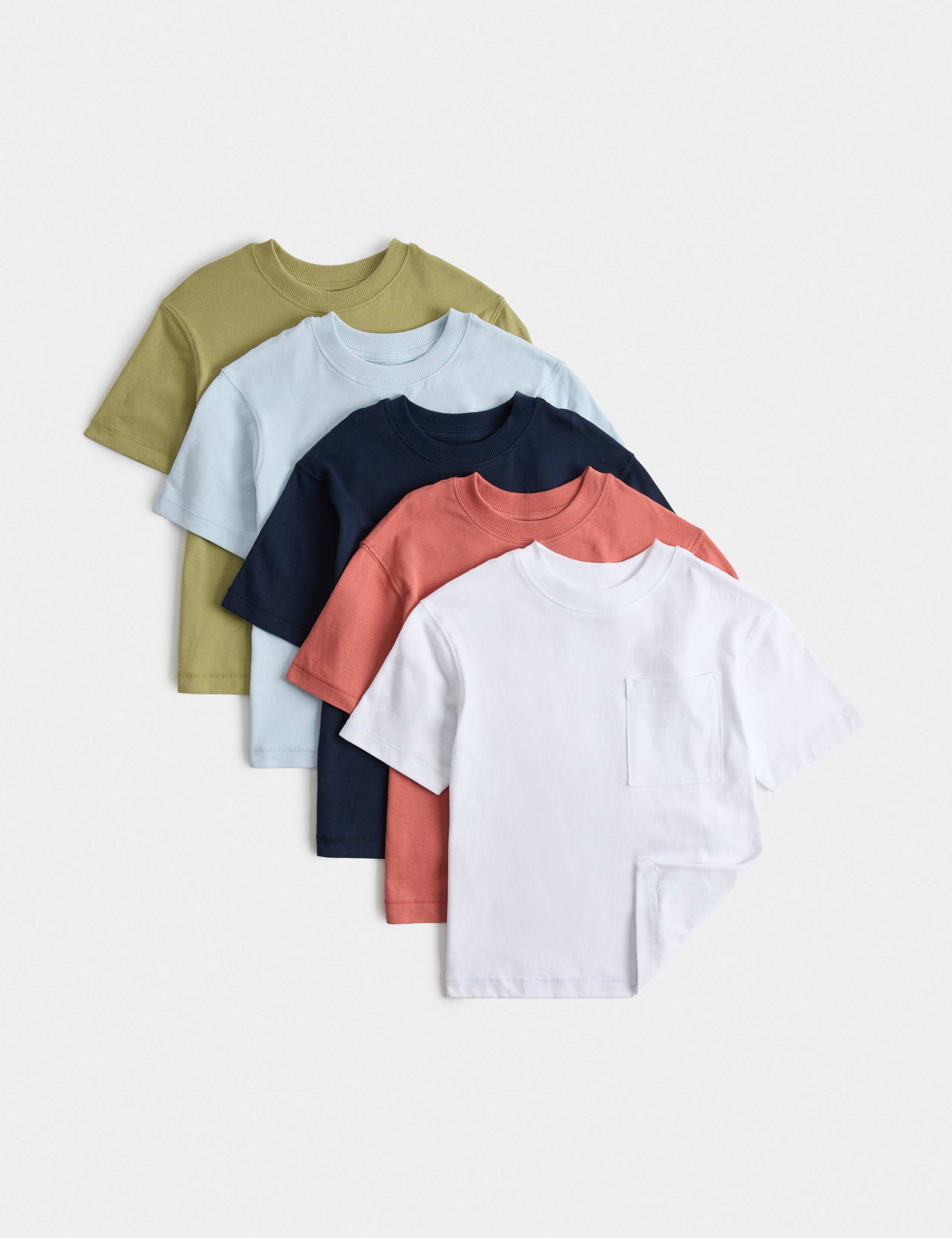 5 Pack Pure Cotton T-Shirts (2-8 Yrs) 1 of 1