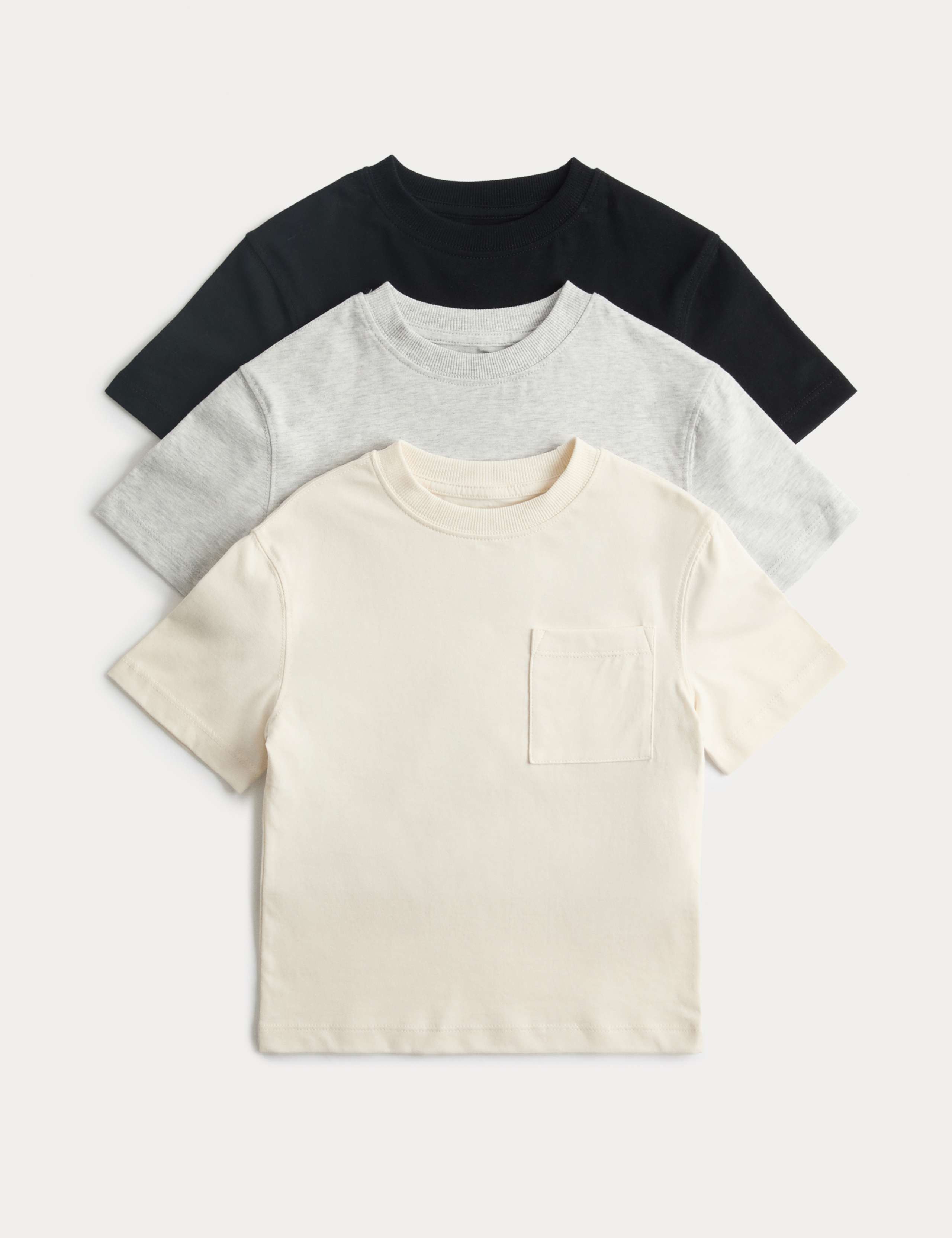 3 Pack Pure Cotton T-Shirts (2-8 Yrs) 1 of 1