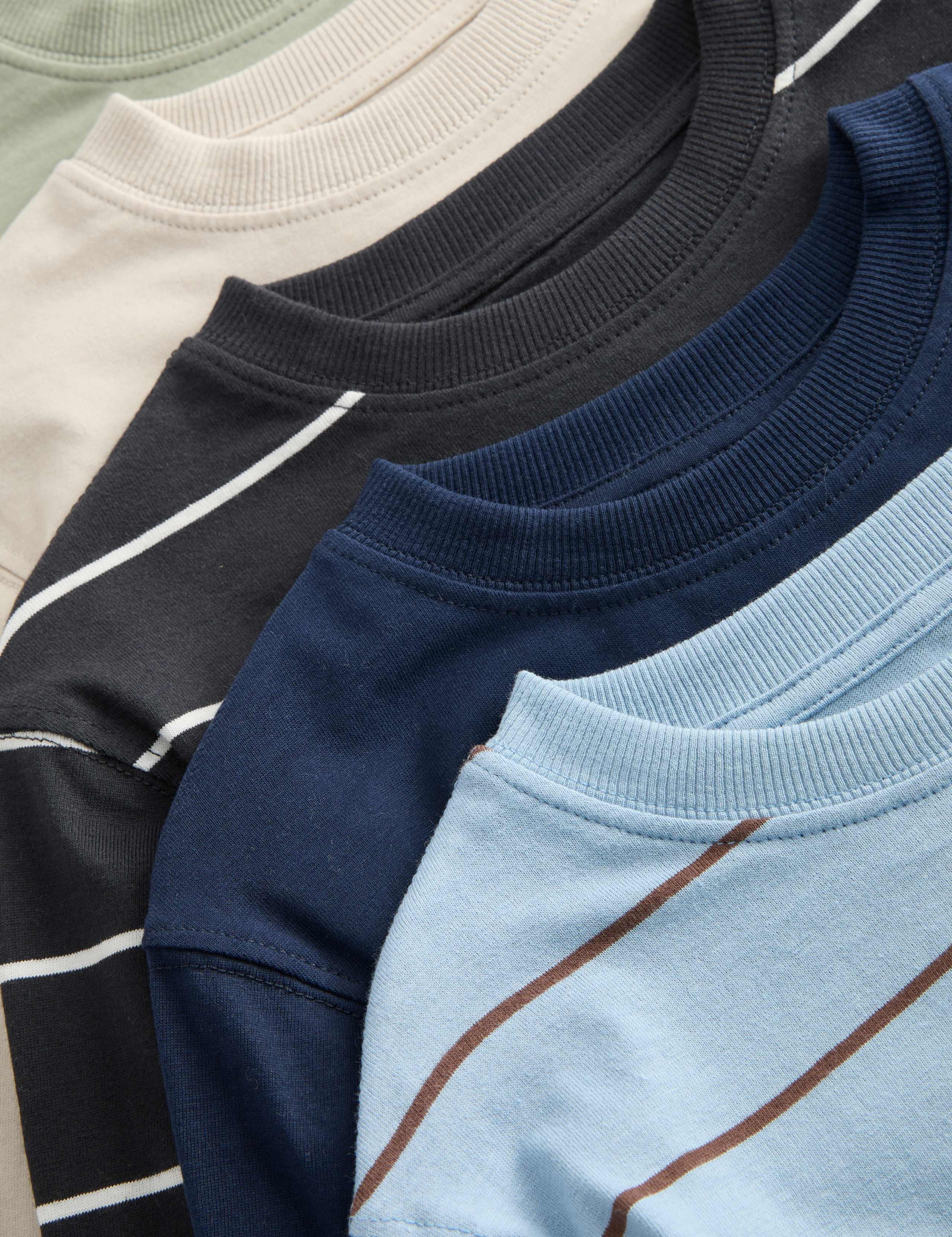 5 Pack Pure Cotton Long Sleeve T-Shirts (2-8 Yrs) 2 of 2