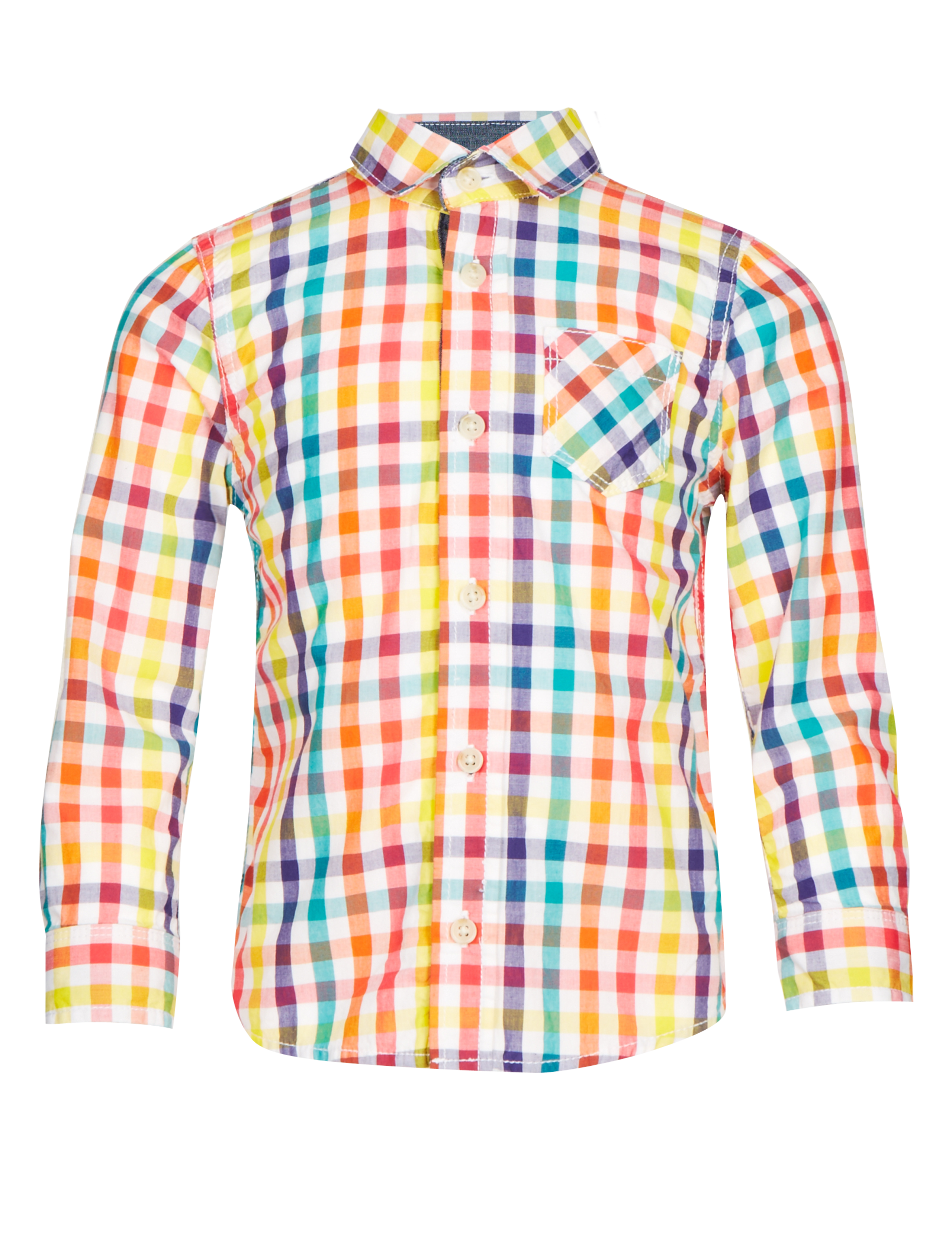 Pure Cotton Multi Gingham Checked Shirt (1-7 Years) 2 of 4