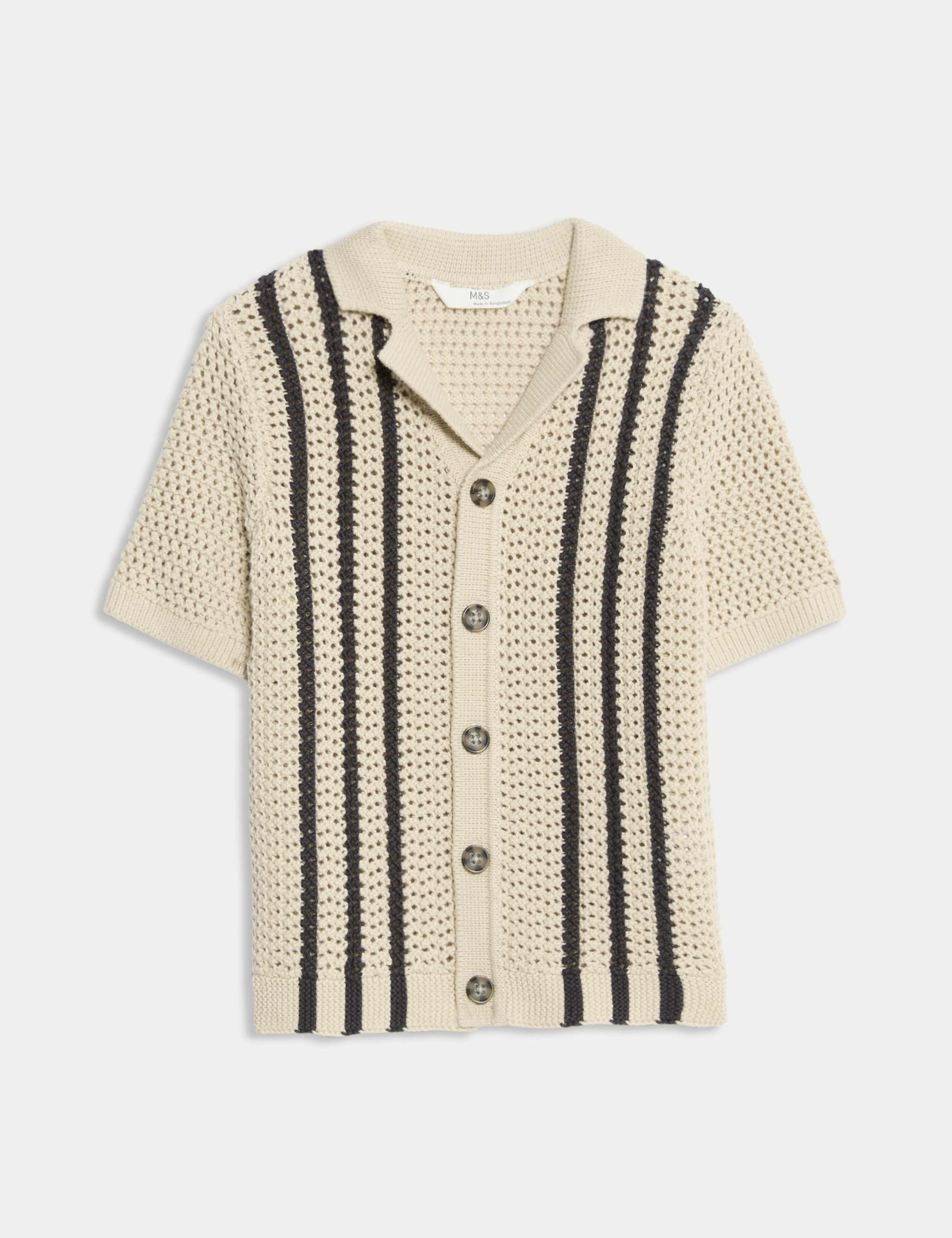 Pure Cotton Border Knitted Shirt (2-8 Yrs) 2 of 6