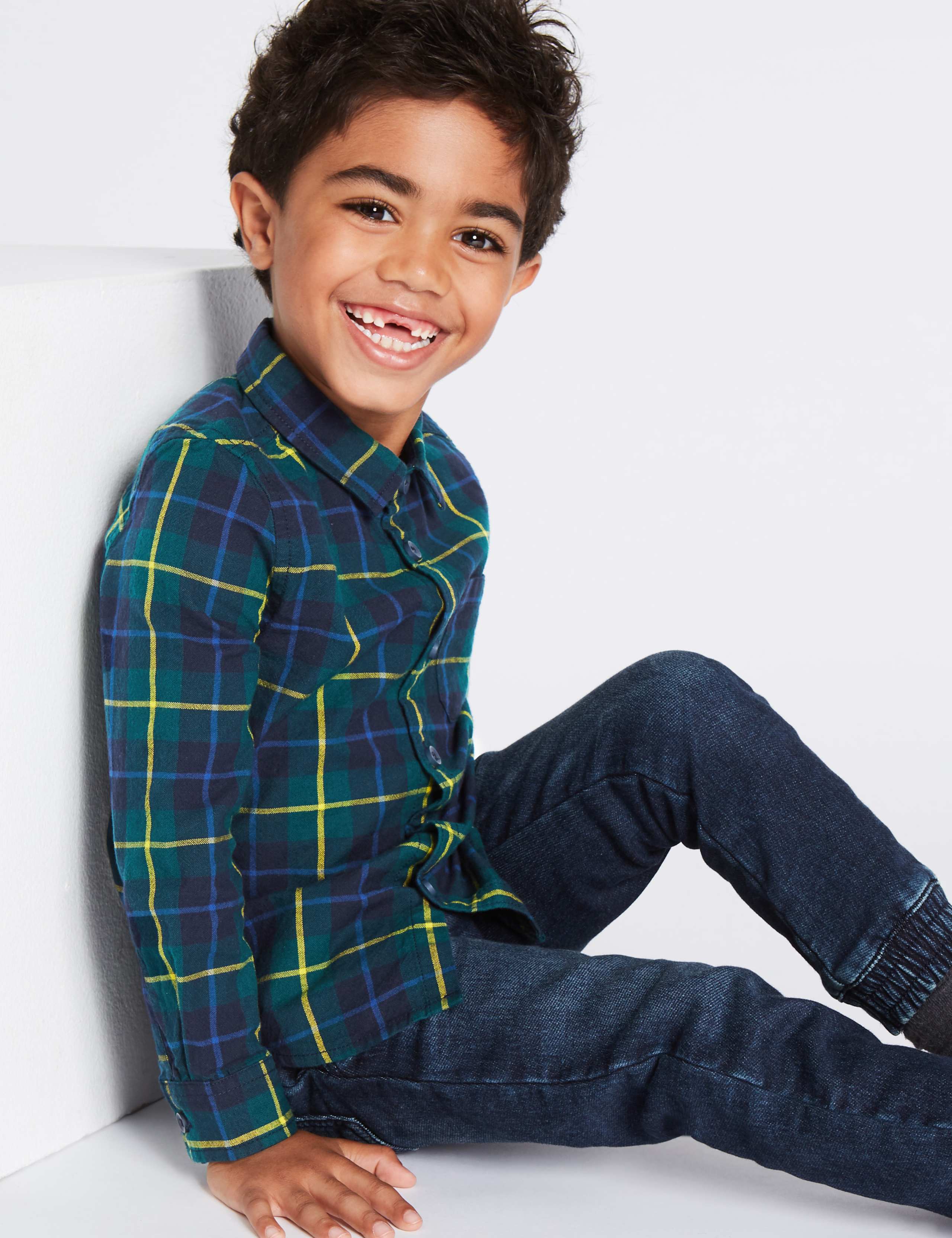 Pure Cotton Checked Shirt (3 Months - 6 Years) 1 of 6