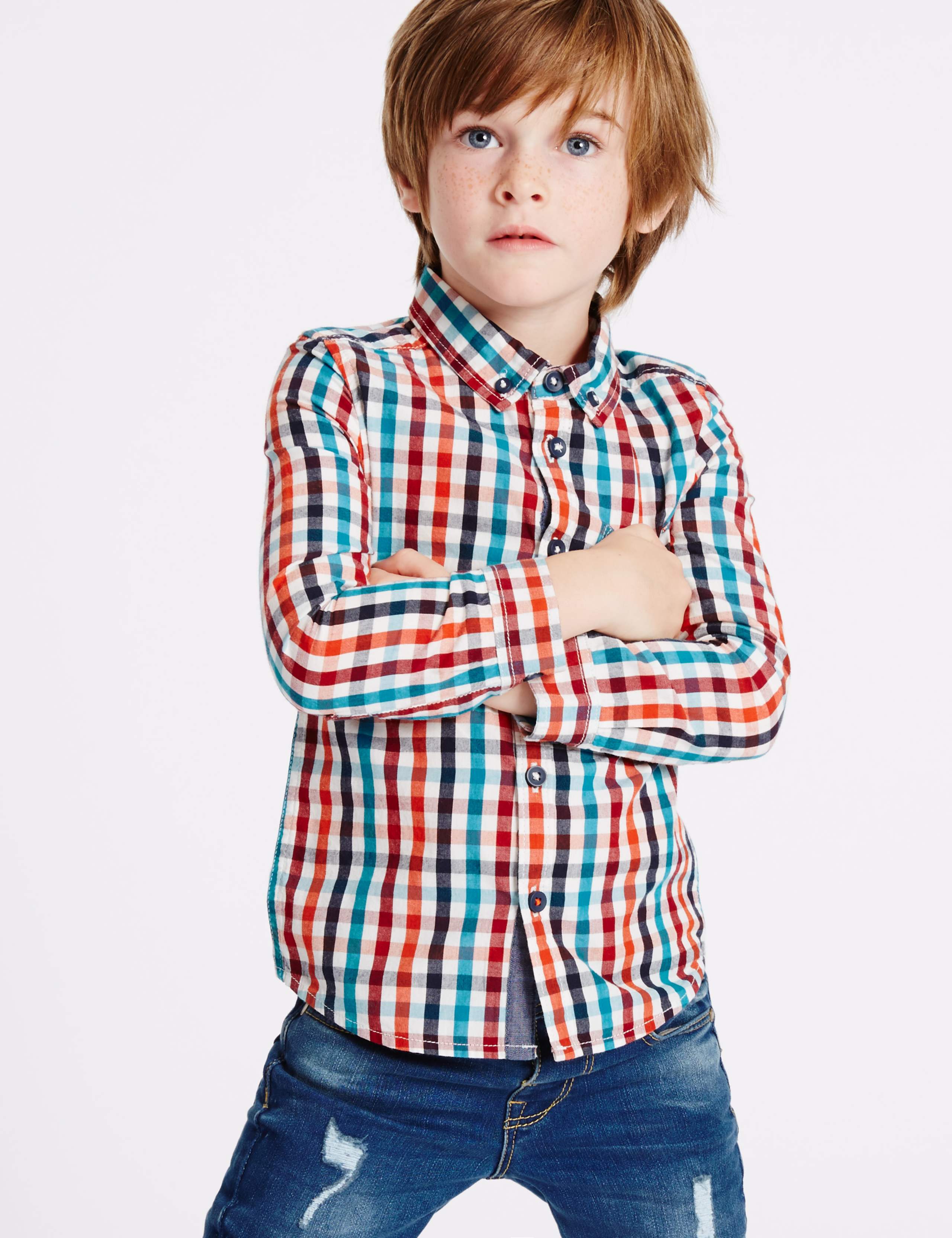 Pure Cotton Checked Shirt (3 Months - 5 Years) 1 of 5