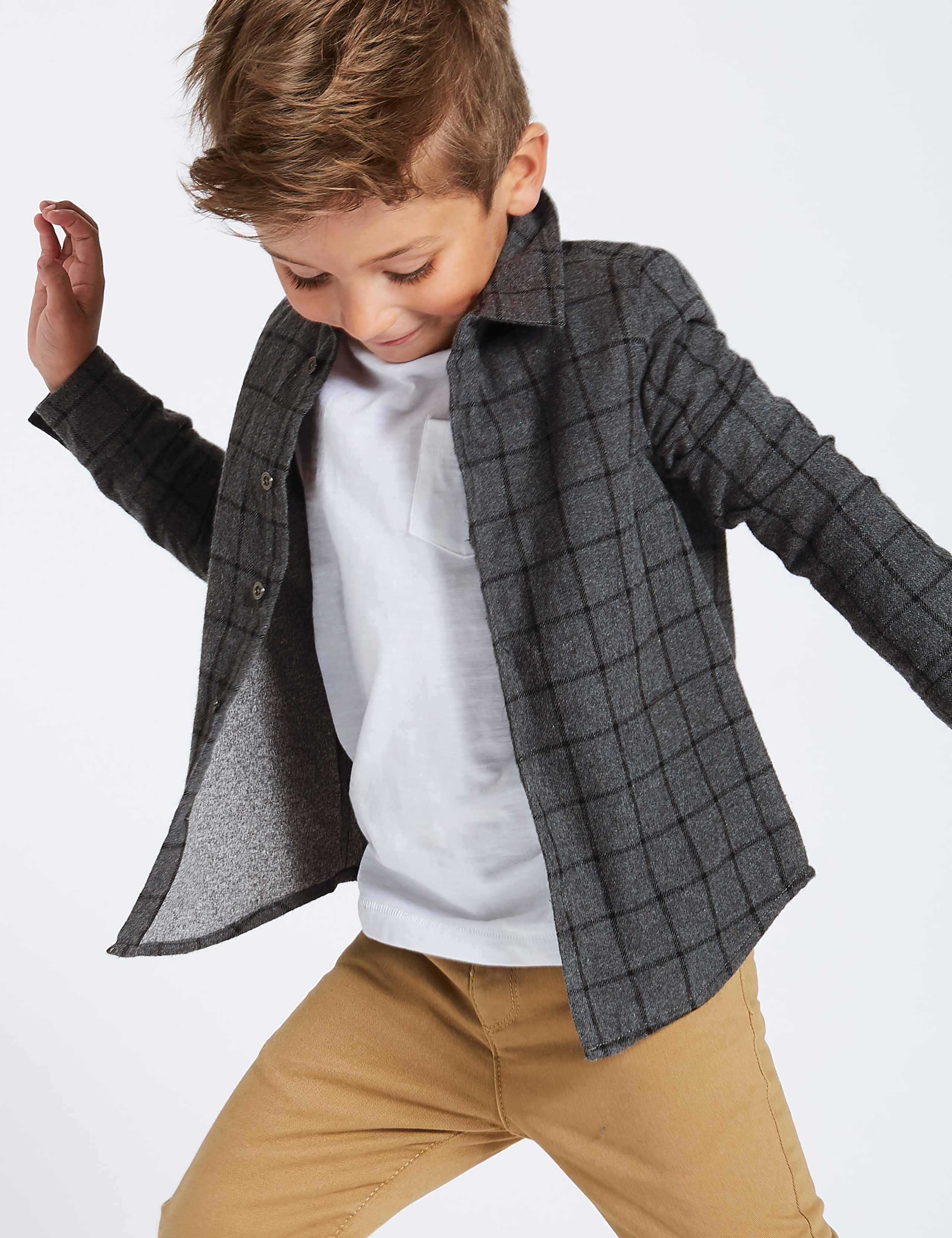 Pure Cotton Textured Shirt (3 Months - 6 Years) 1 of 5