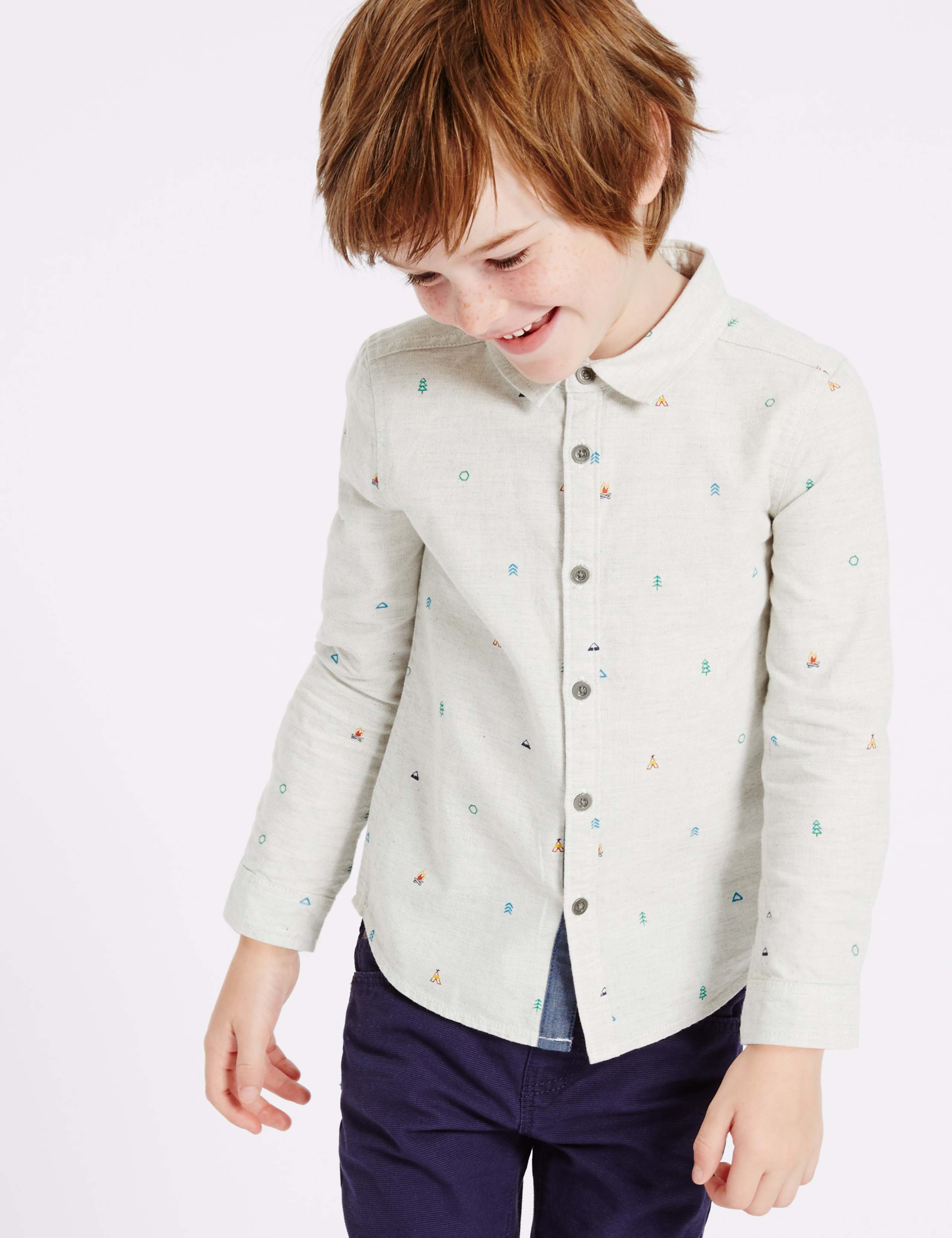 Pure Cotton All Over Print Shirt (3 Months - 5 Years) 1 of 5