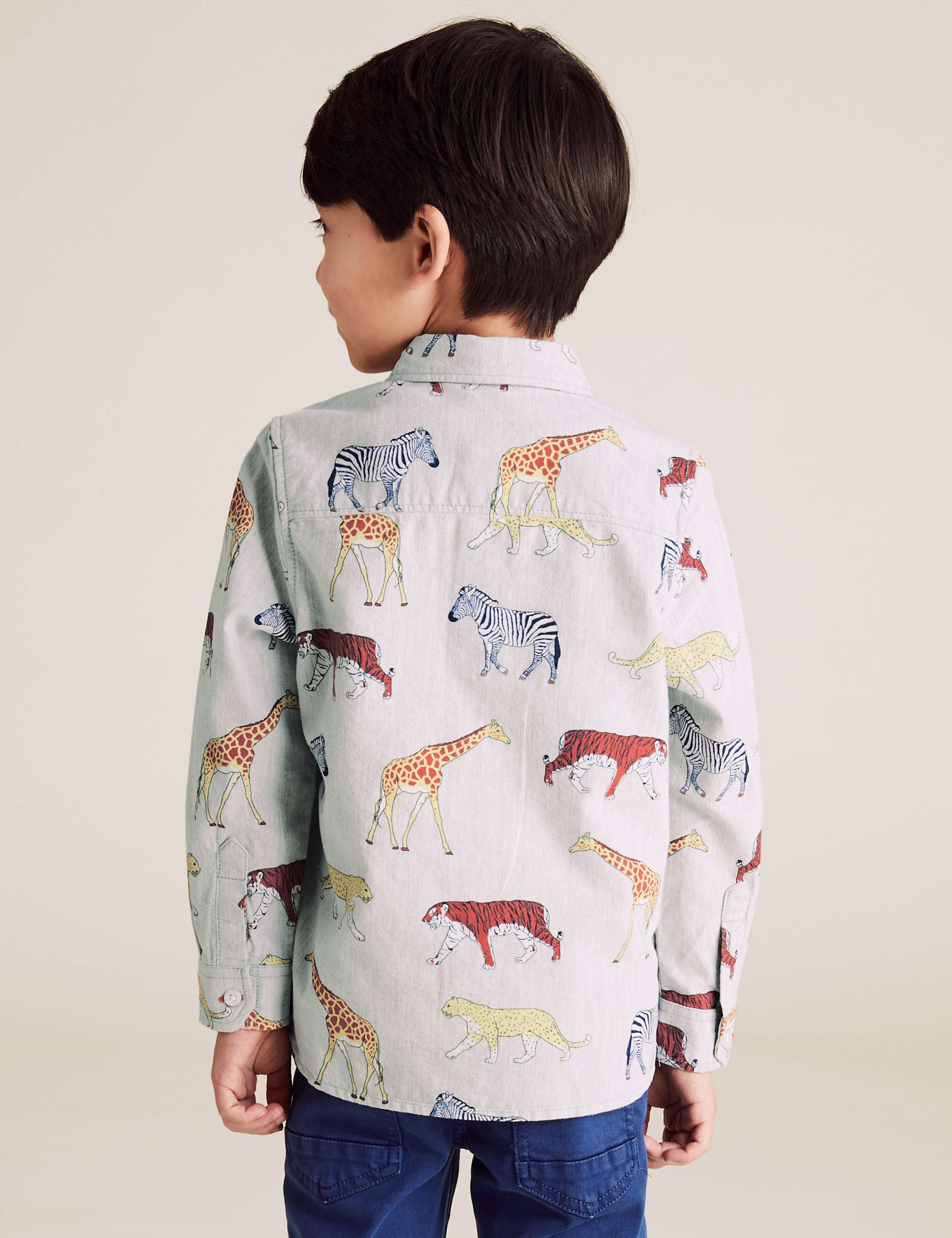 Pure Cotton Animal Print Shirt (2-7 Yrs) 3 of 3