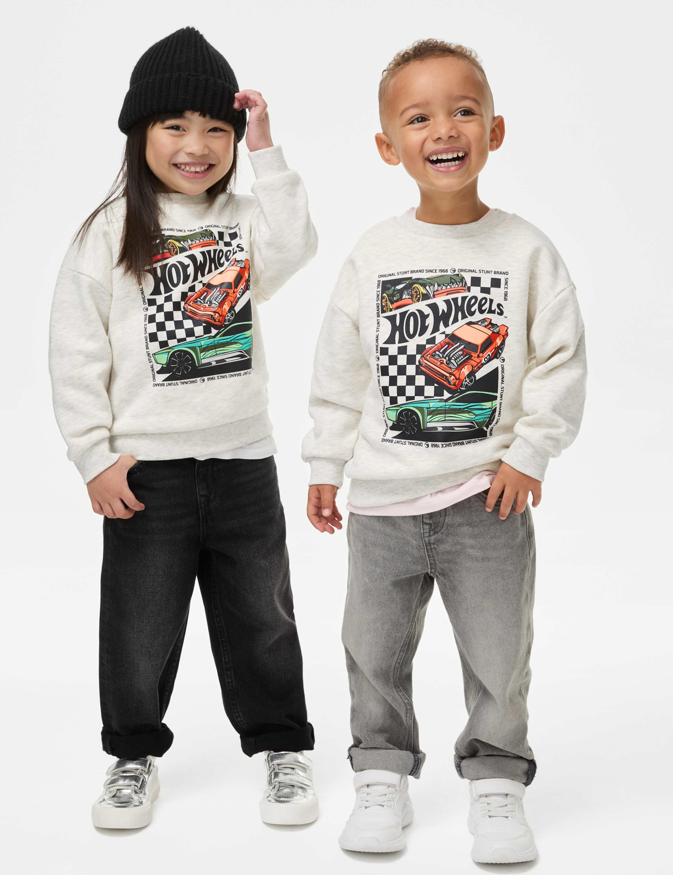 Cotton Rich Hot Wheels™ Sweatshirt (2-8 Yrs) 1 of 6