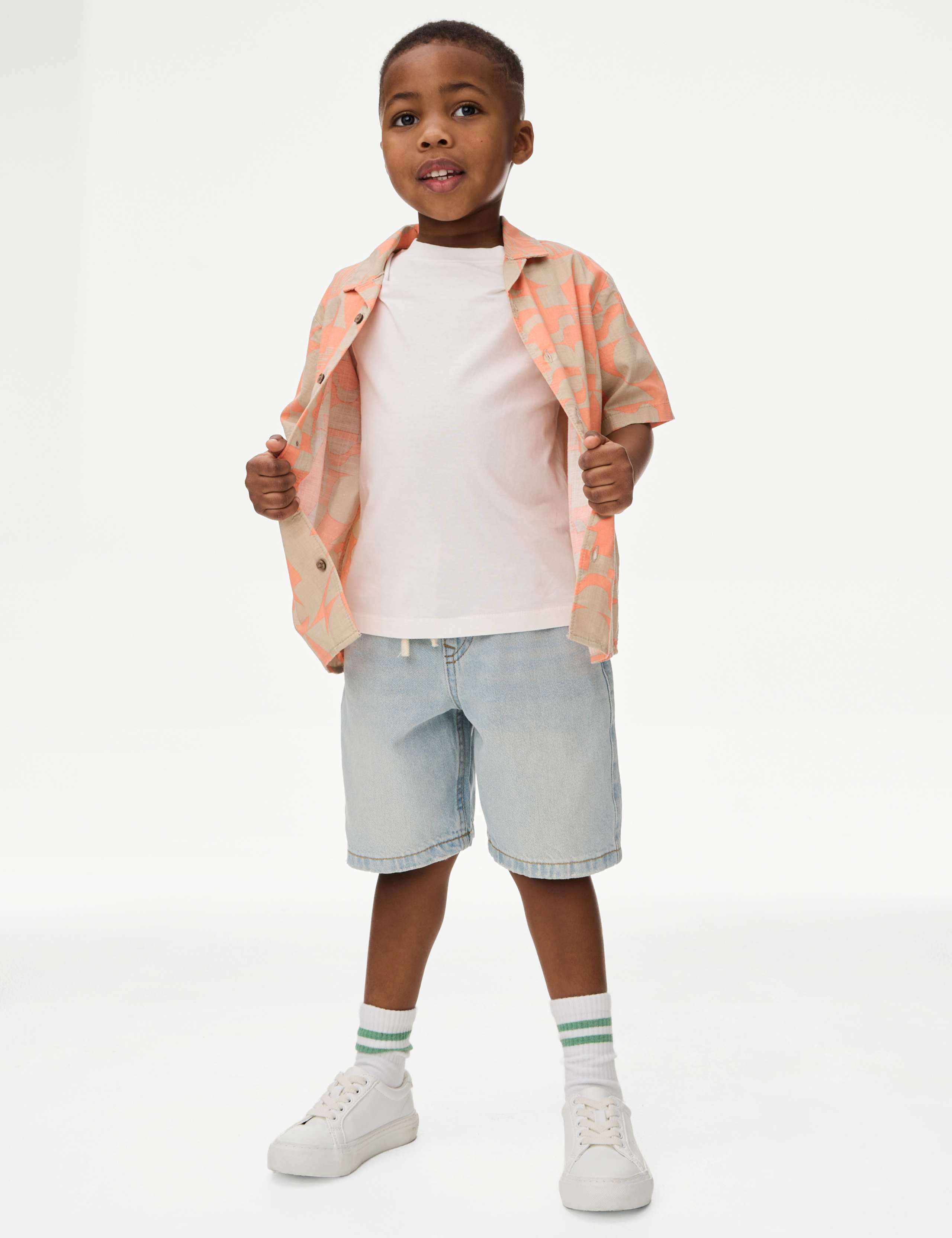Pure Cotton Printed Shirt & T-Shirt Set (2-16 Yrs) 3 of 5