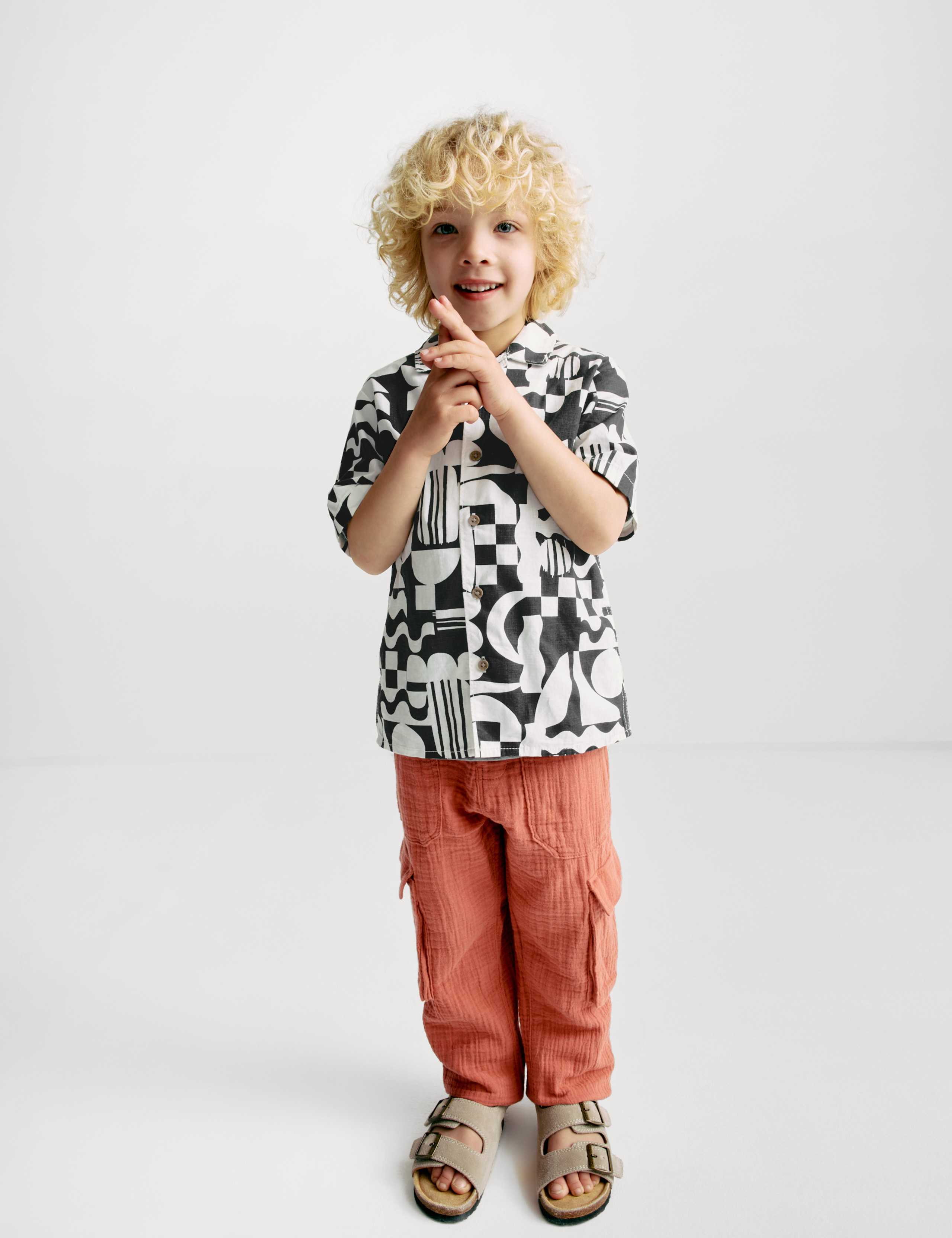 Pure Cotton Printed Shirt & T-Shirt Set (2-16 Yrs) 4 of 6