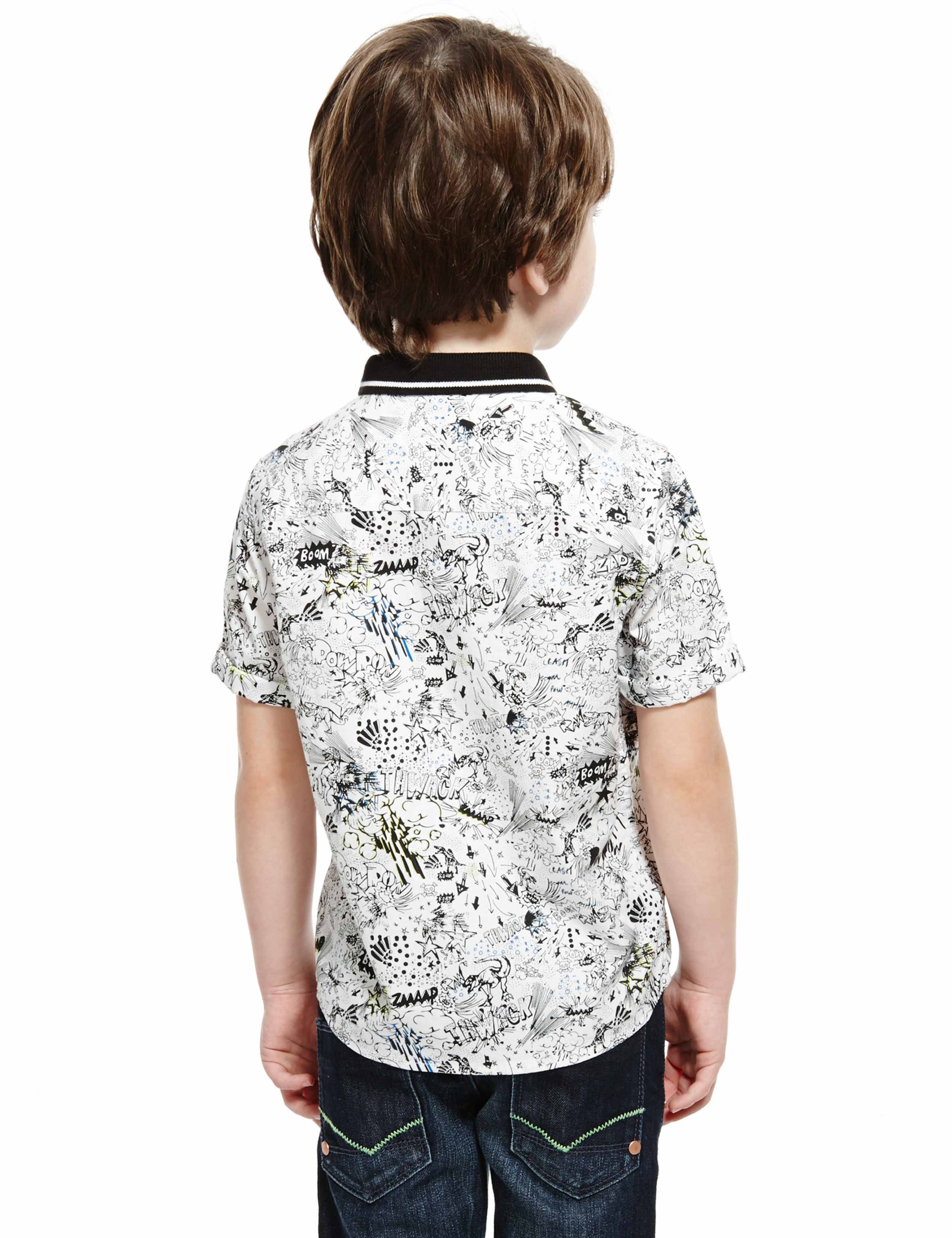 Pure Cotton Cartoon Dinosaur Print Shirt (1-7 Years) 3 of 3