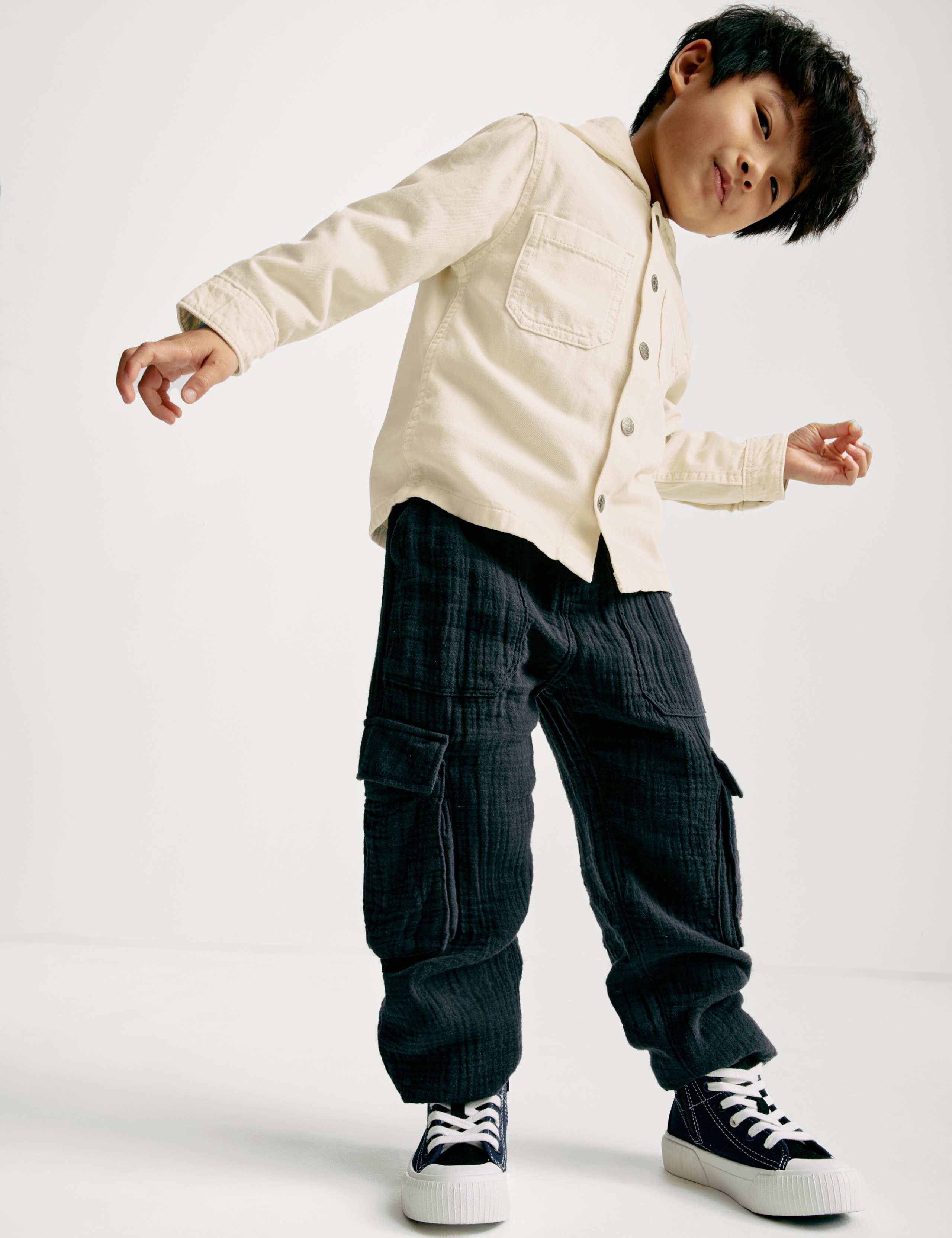 Denim Hooded Shacket (2-8 Yrs) 4 of 7