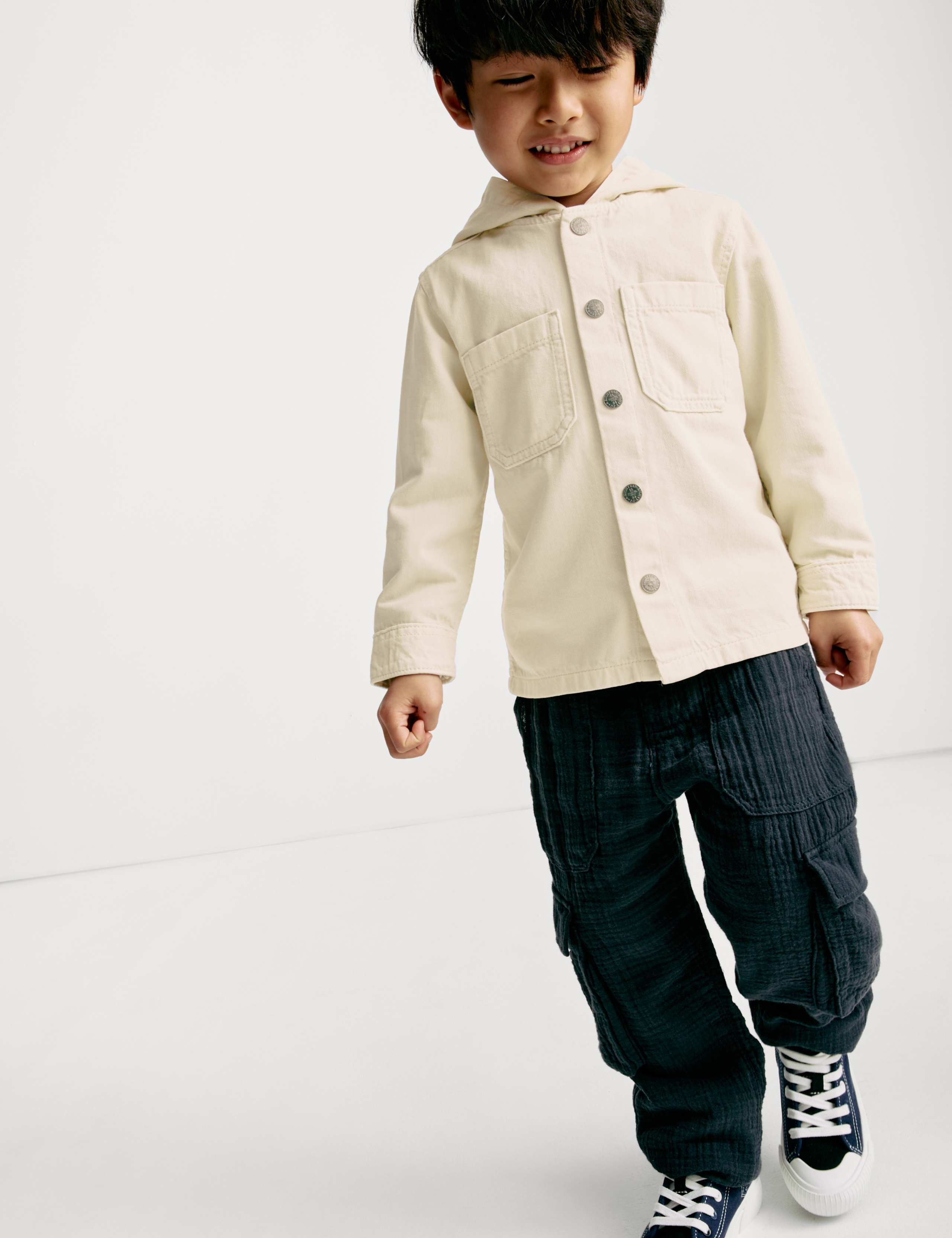 Denim Hooded Shacket (2-8 Yrs) 6 of 7