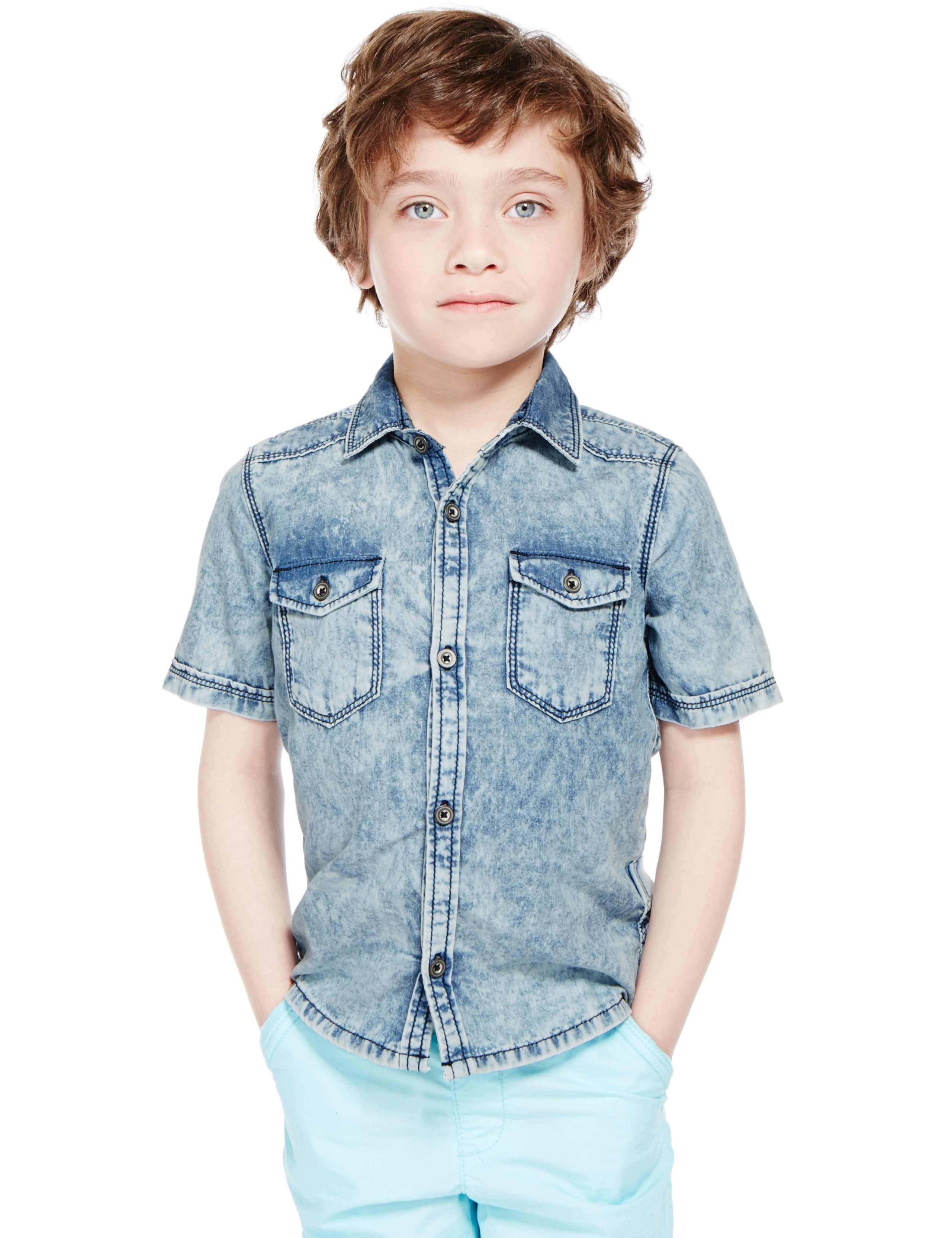 Pure Cotton Denim Shirt (1-7 Years) 1 of 3