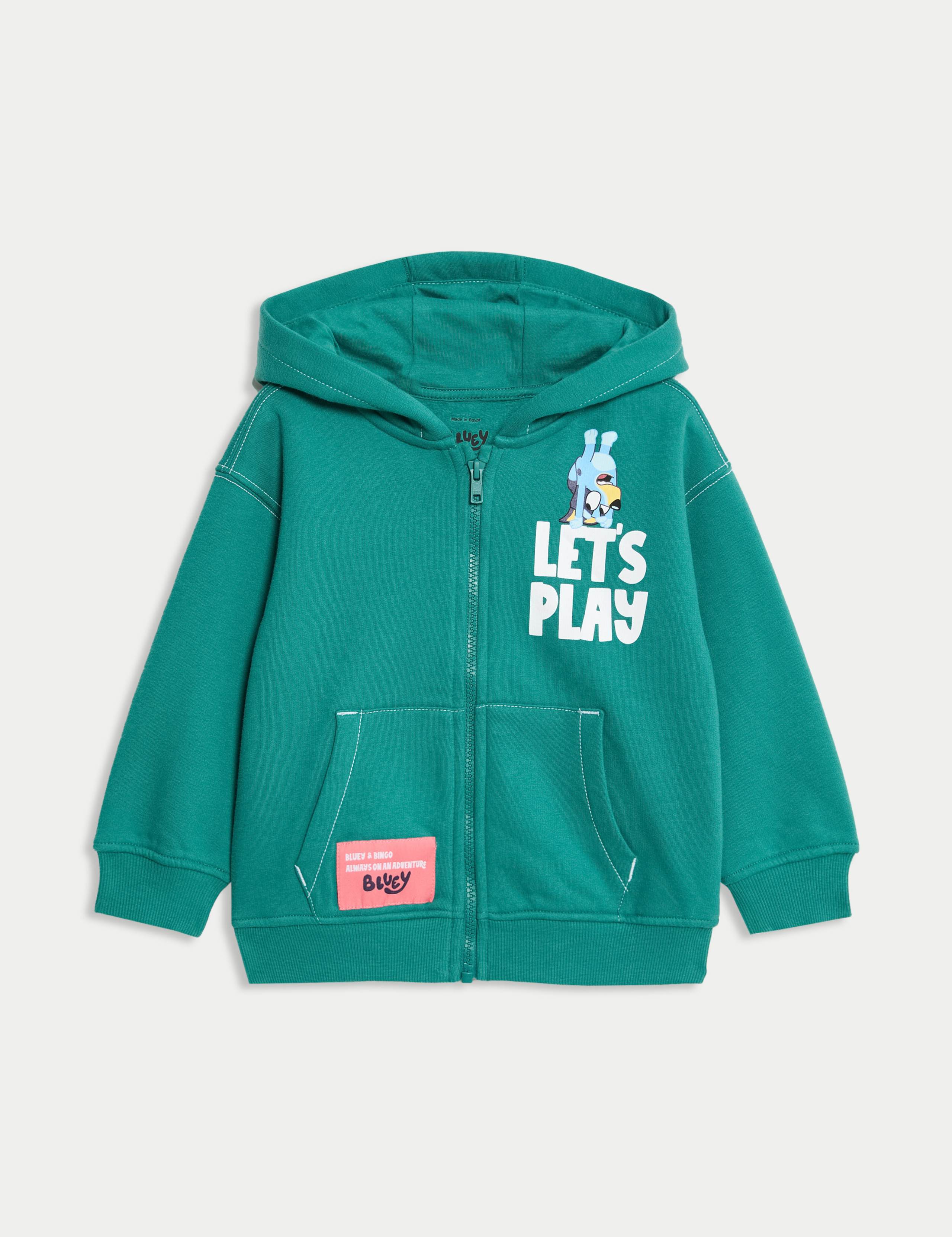Cotton Rich Bluey™ Zip Hoodie (2-8 Yrs) 1 of 3