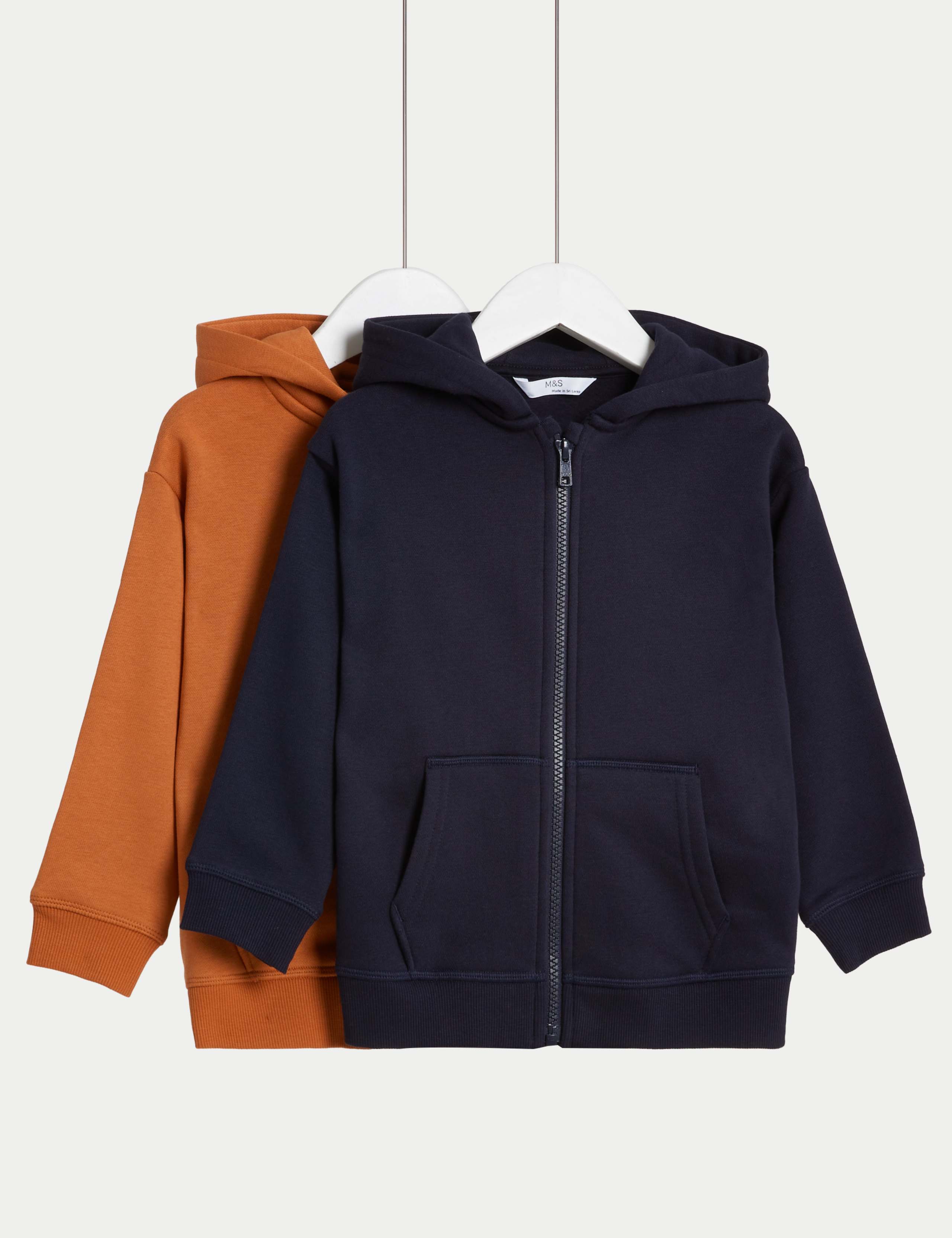 2 Pack Cotton Rich Zip Hoodies (2-8 Yrs) 1 of 1